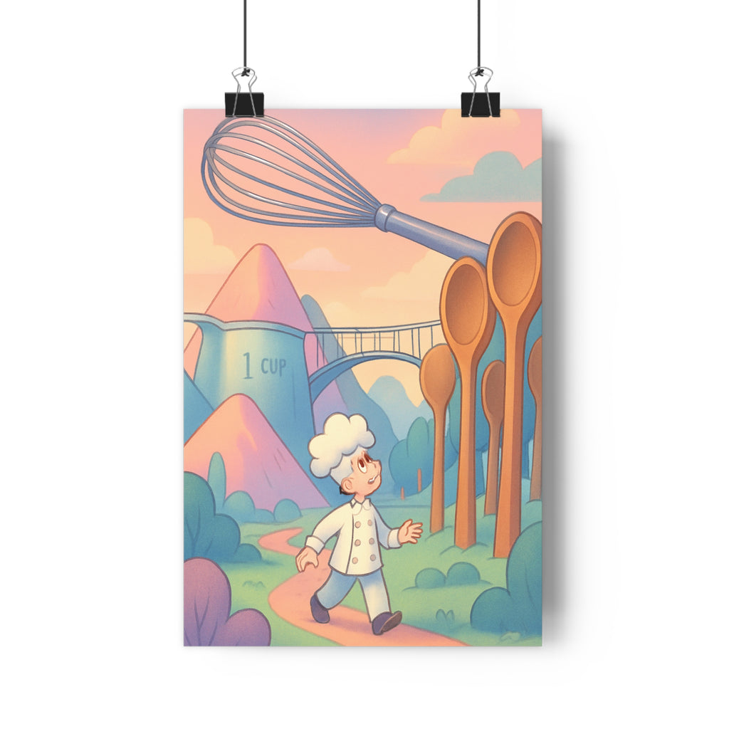 Poster décoratif artistique pastel rose bleu rêveur surréaliste cuisine salon chambre élégant unique qualité