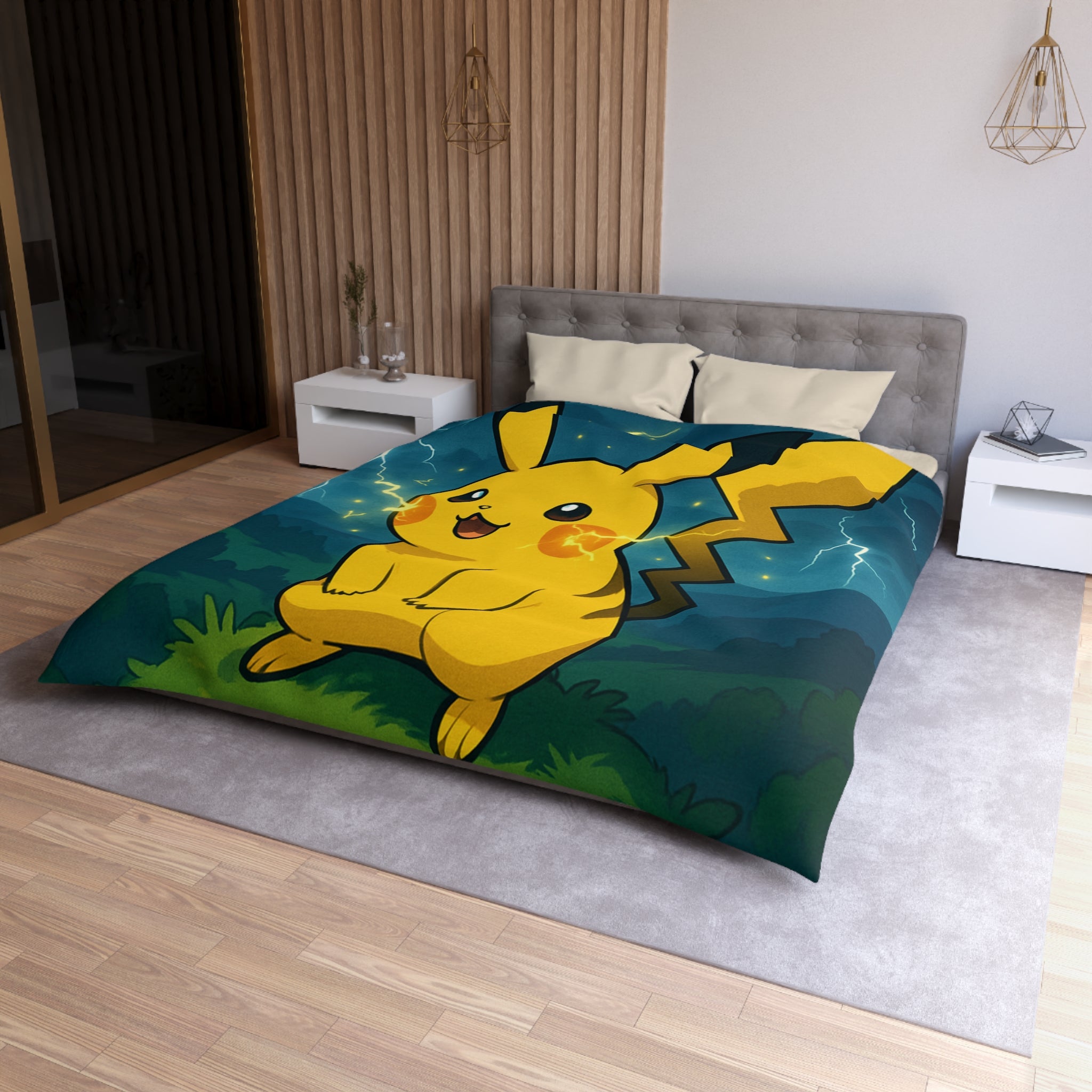 Housse de Couette Microfibre Design Artistique Moderne Décoration Chambre Confort Premium