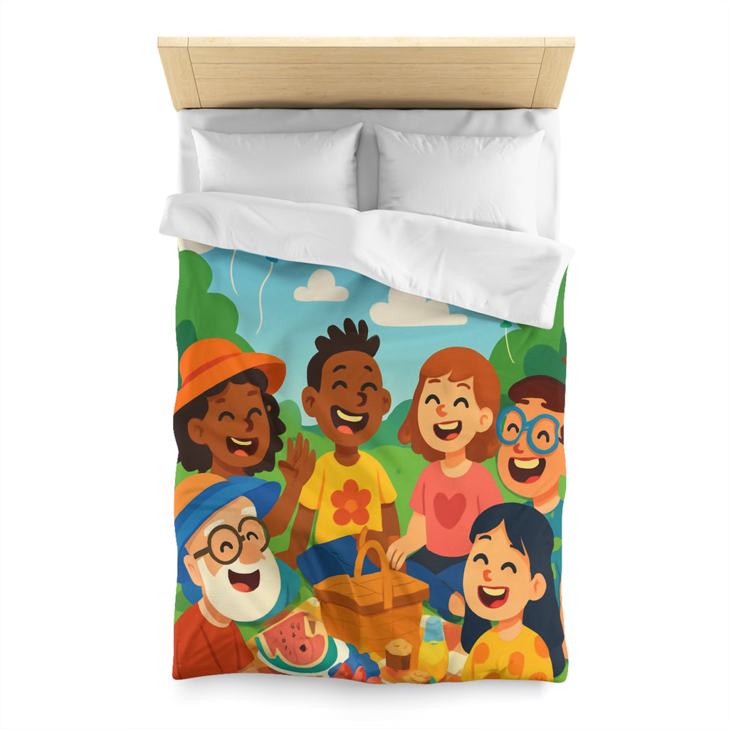 Housse de Couette Microfibre Illustration Unique Design Moderne Décoration Intérieure Raffinée