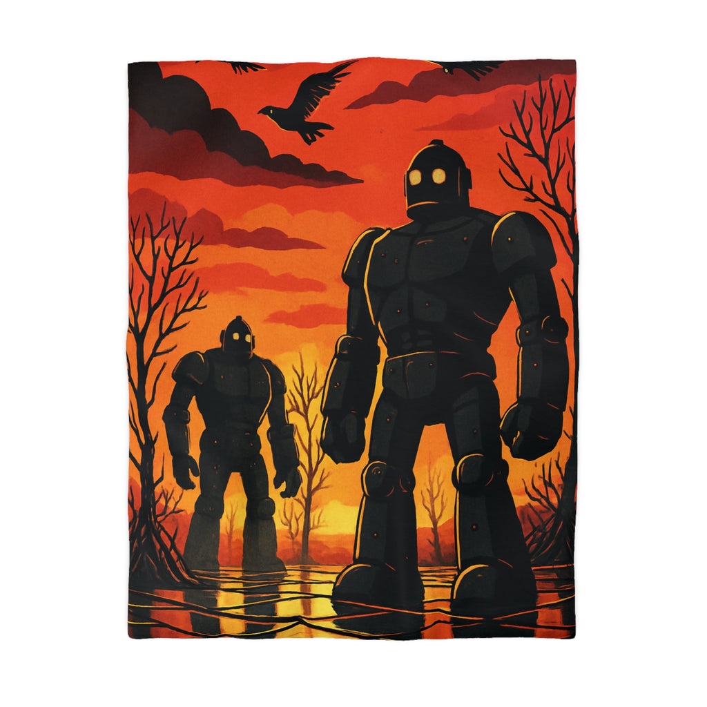 Housse de Couette Microfibre Motif Créatif Original Style Contemporain Chambre Élégante