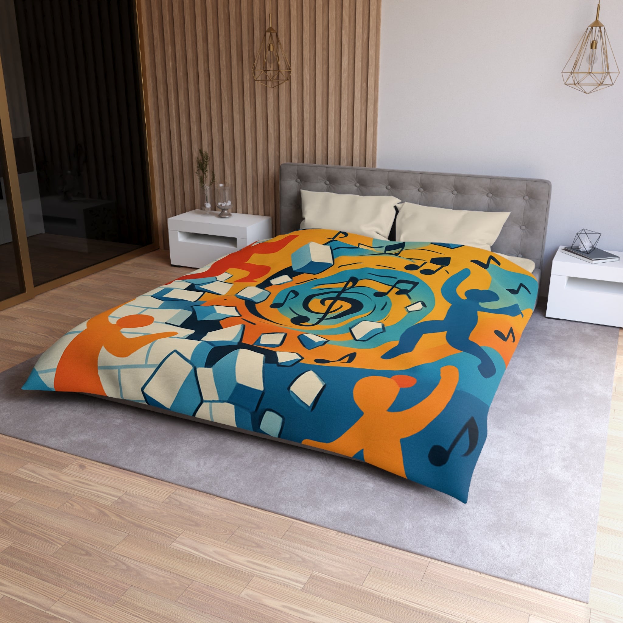 Housse de Couette Microfibre Création Artistique Moderne Design Exclusif Décoration Chambre