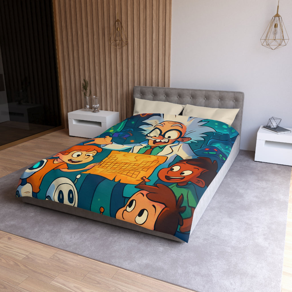 Housse de Couette Microfibre Motif Créatif Original Style Contemporain Chambre Élégante