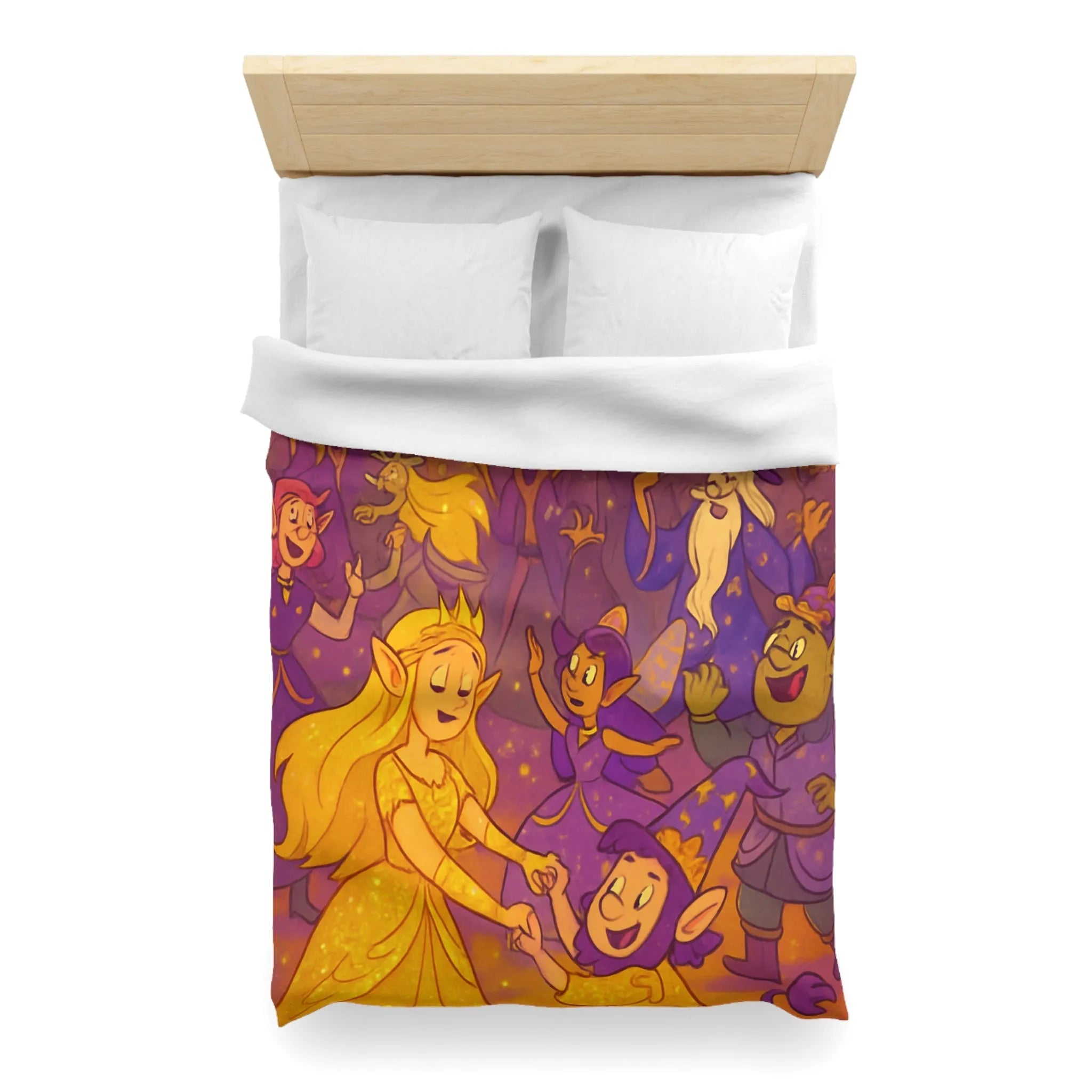 Housse de Couette Féerique avec Elfe dans une Scène de Fête Magique Enchantée