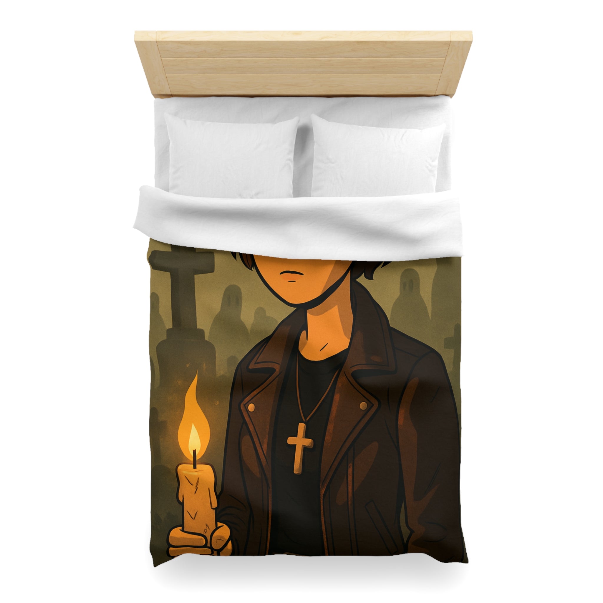 Housse de Couette Microfibre Design Artistique Moderne Décoration Chambre Confort Premium