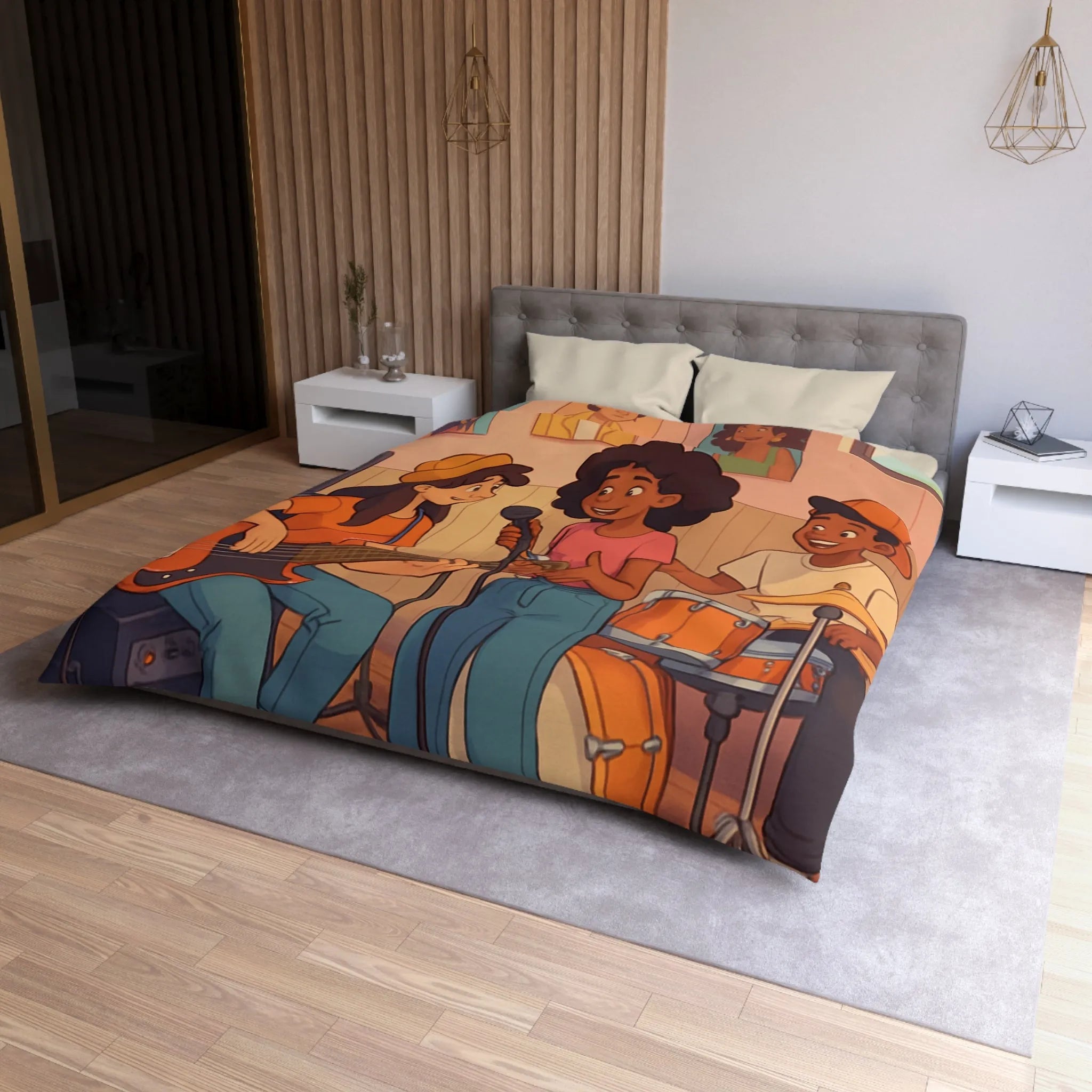 Housse de Couette Microfibre Création Artistique Moderne Design Exclusif Décoration Chambre