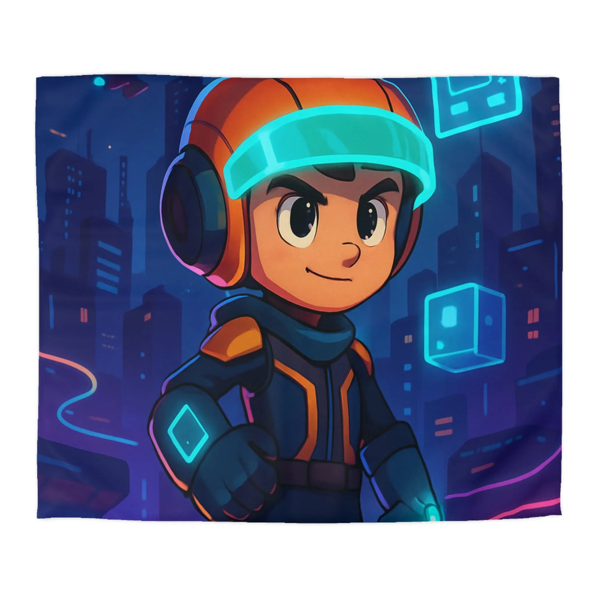 Envolez-vous avec housse de couette futuriste explorateur cosmique lumineux pour enfants