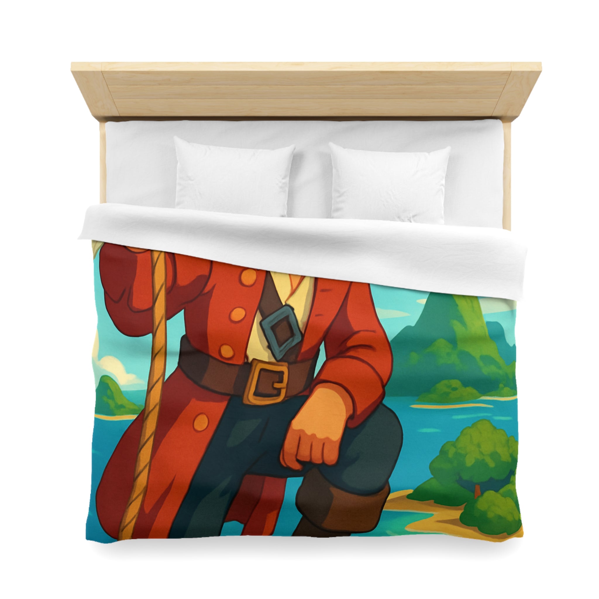 Housse de Couette Microfibre Illustration Unique Design Moderne Décoration Intérieure Raffinée