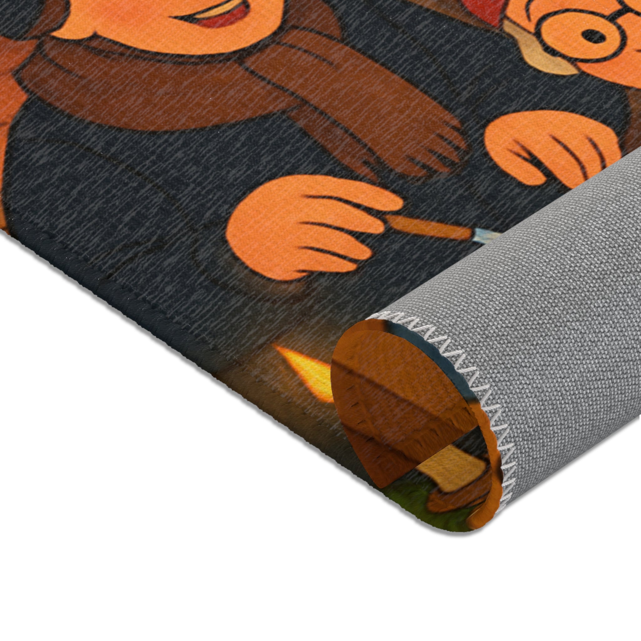 Tapis Décoratif Confortable Évoquant Chaleur Familiale Hivernale pour Intérieur Accueillant