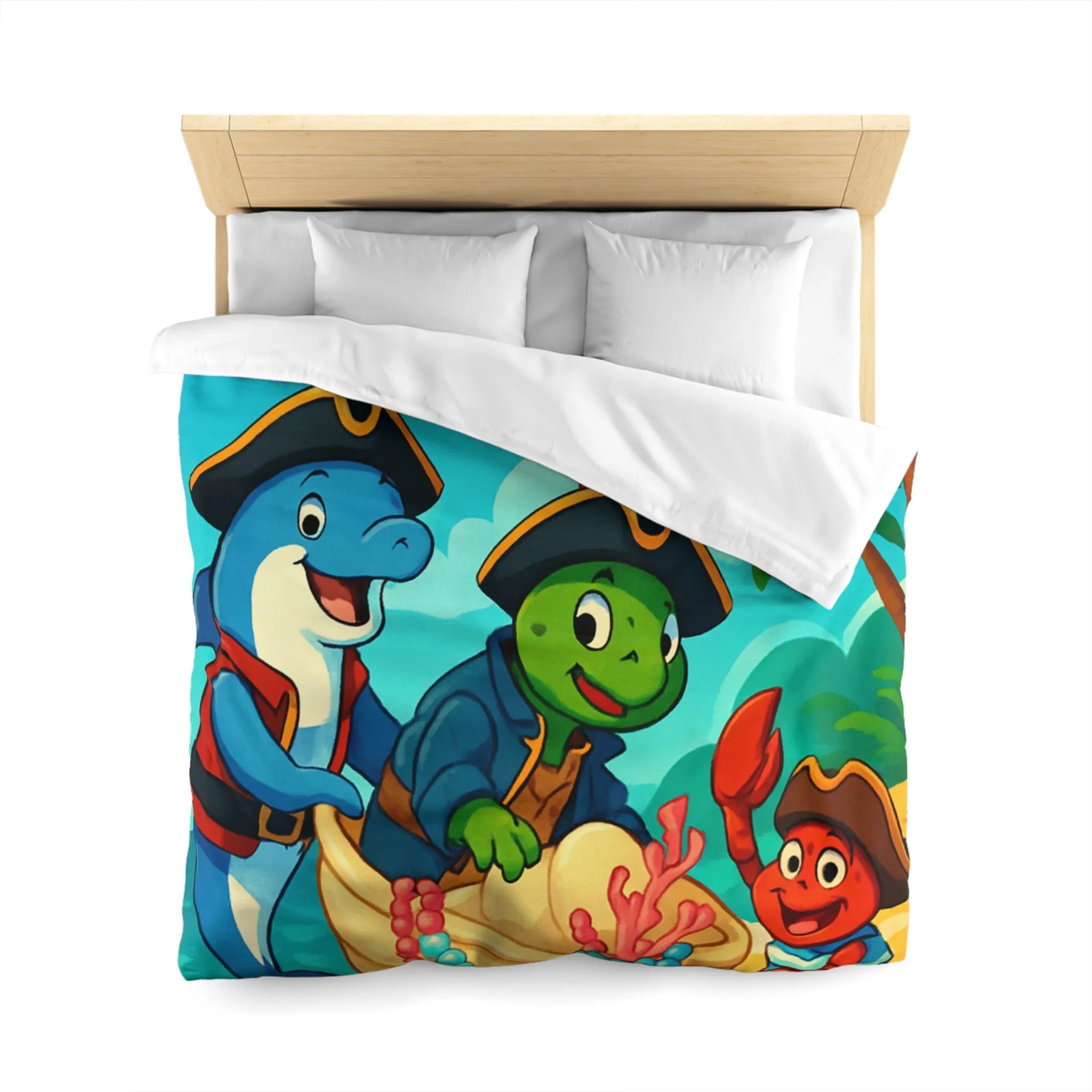 Ensemble pirate océanique pour chambre enfant avec animaux marins en costumes colorés