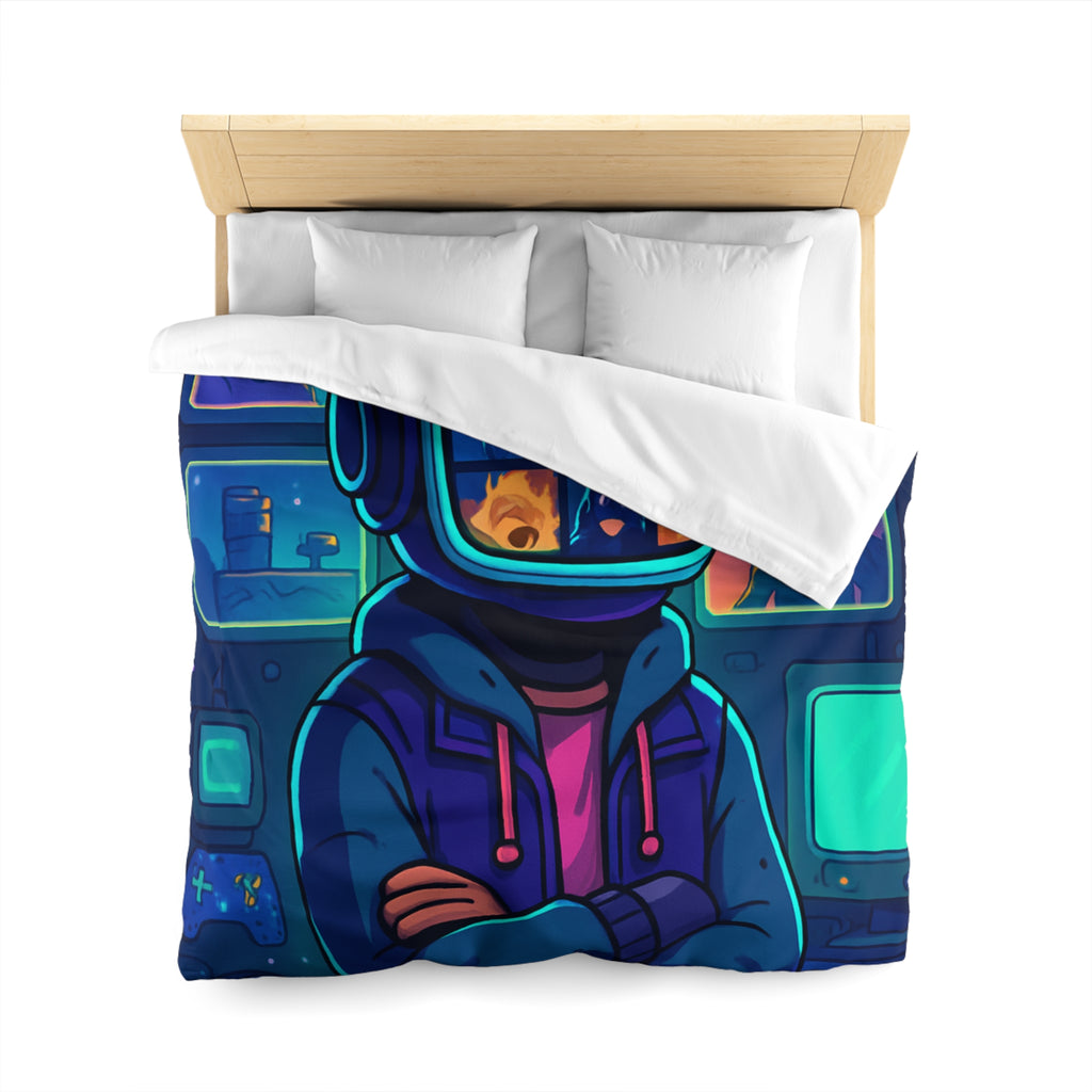 Plongée En Épopée Virtuelle Avec Dessins Animés Futuristes Pour Housse De Couette
