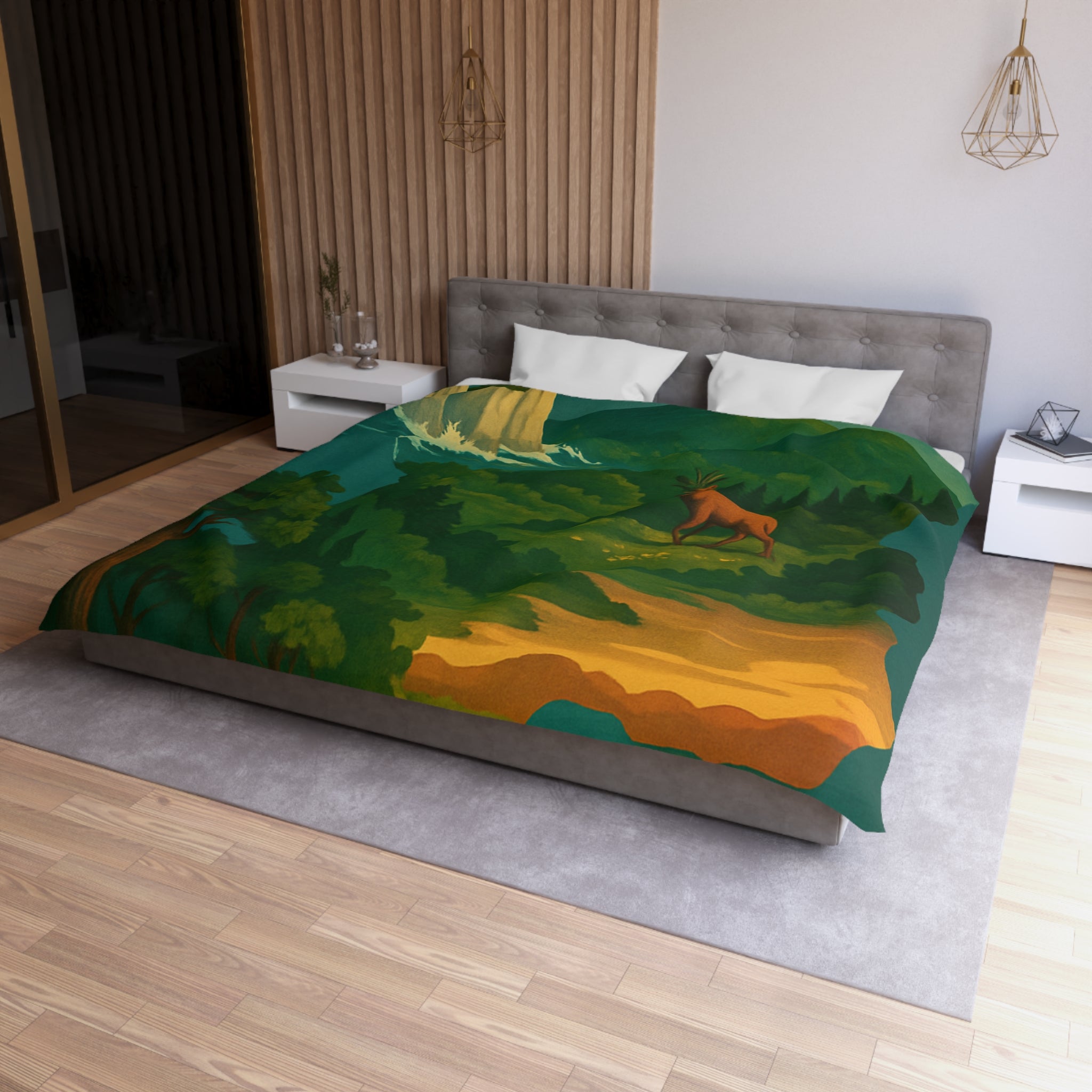 Housse de Couette Microfibre Création Artistique Moderne Design Exclusif Décoration Chambre