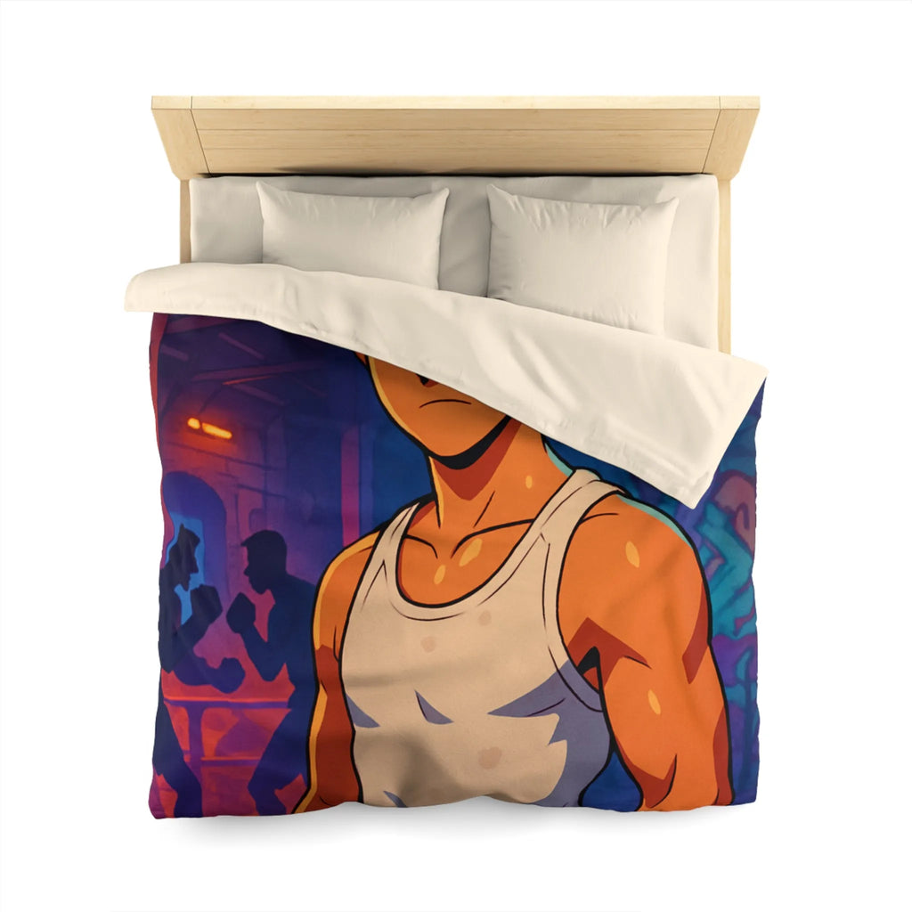 Housse de Couette Microfibre Art Graphique Contemporain Style Décoratif Chambre Tendance