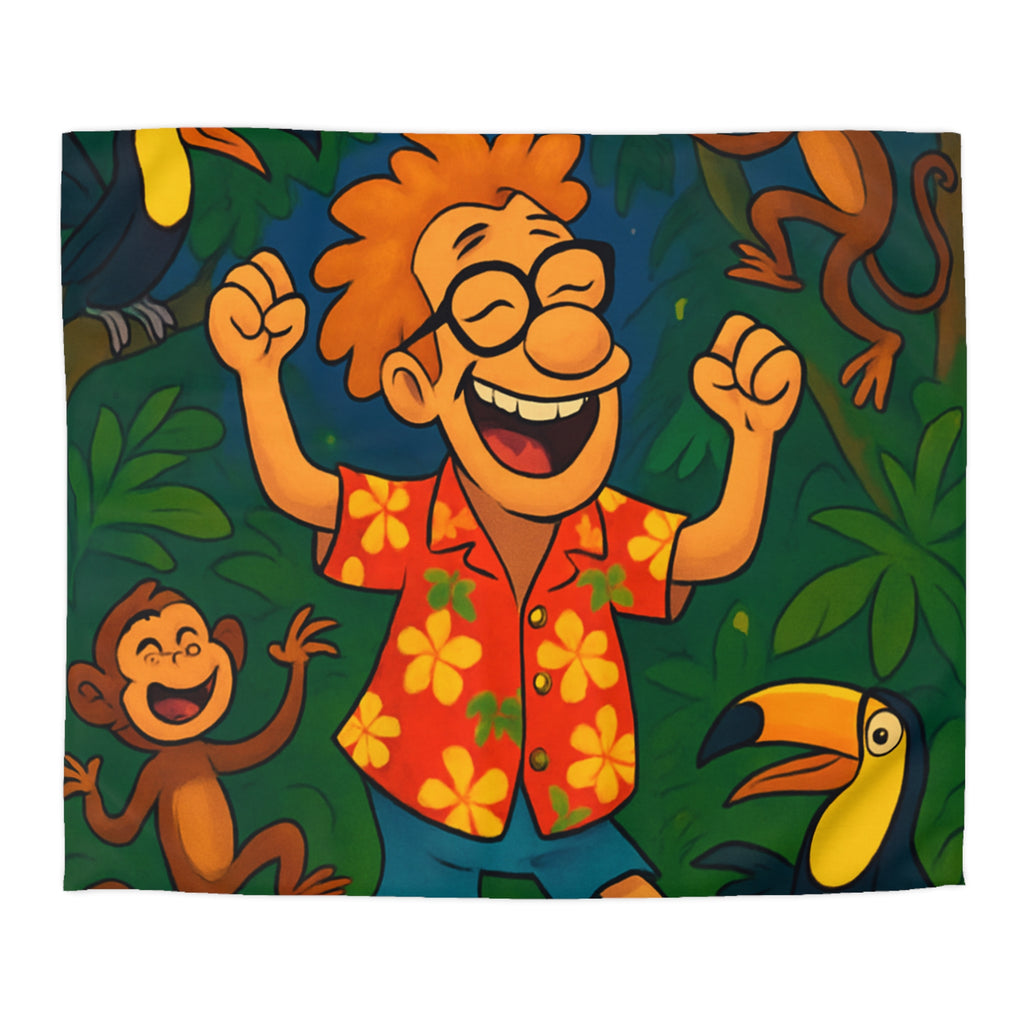 Housse de Couette Microfibre Illustration Unique Design Moderne Décoration Intérieure Raffinée