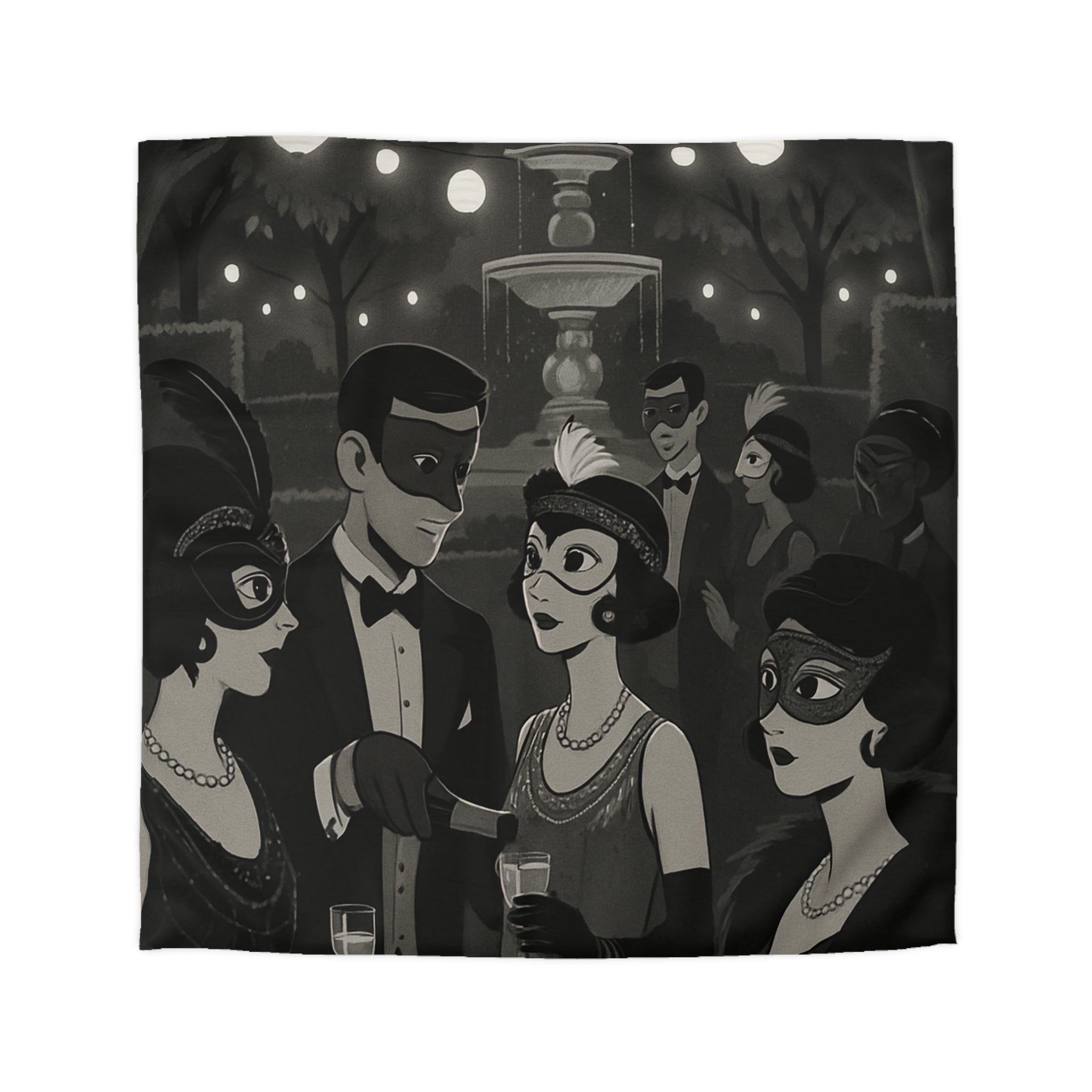 Housse de Couette Microfibre Motif Créatif Original Style Contemporain Chambre Élégante