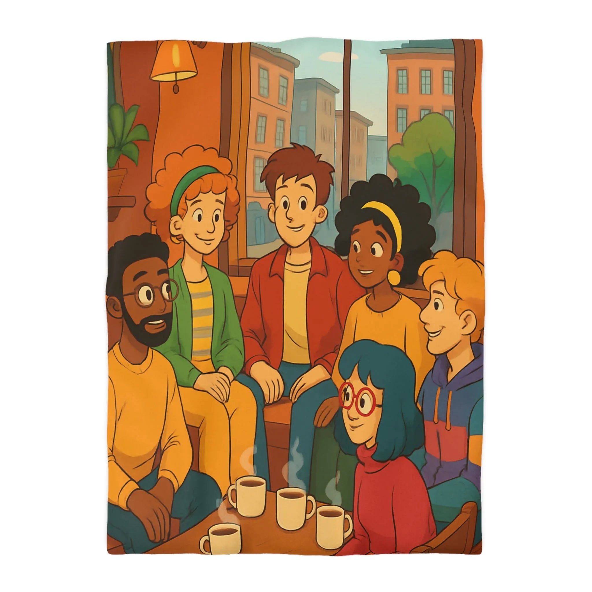 Housse de Couette Microfibre Art Graphique Contemporain Style Décoratif Chambre Tendance