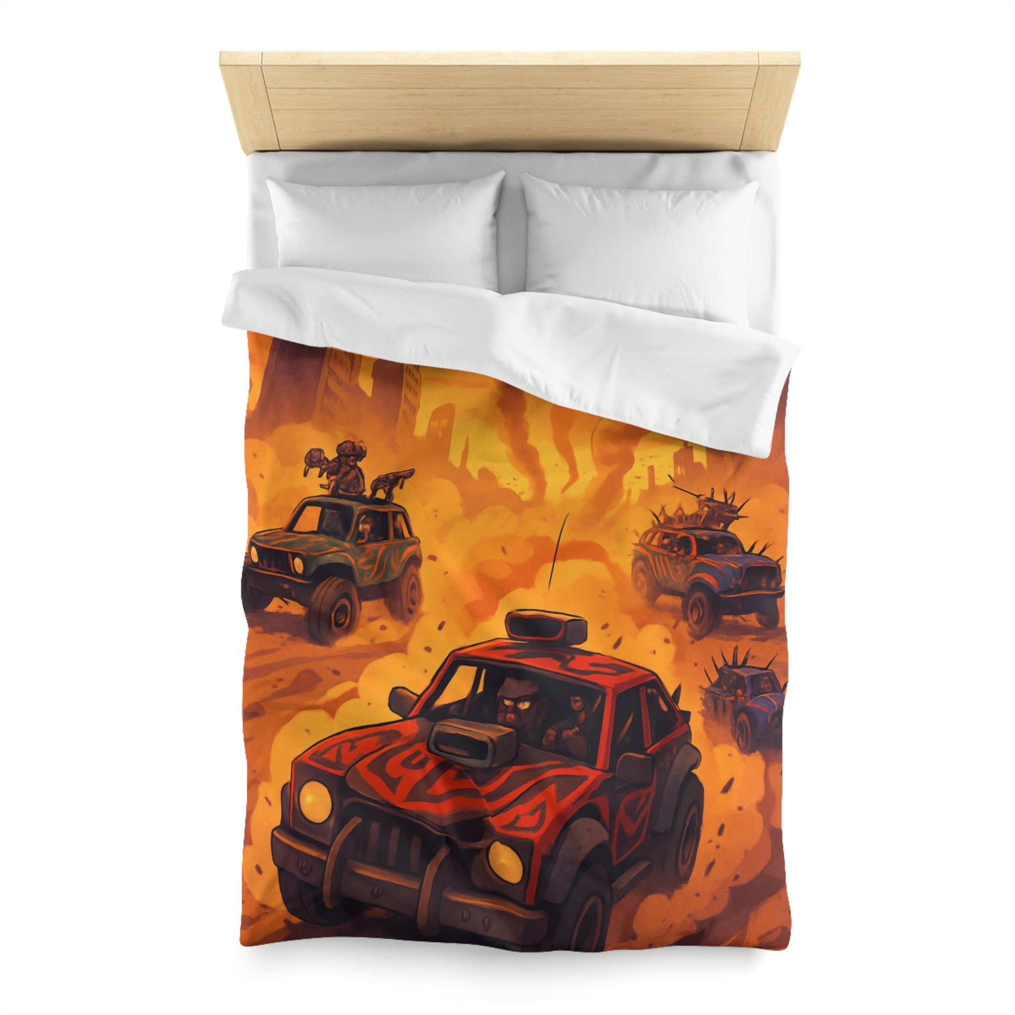 Housse de Couette Microfibre Design Artistique Moderne Décoration Chambre Confort Premium