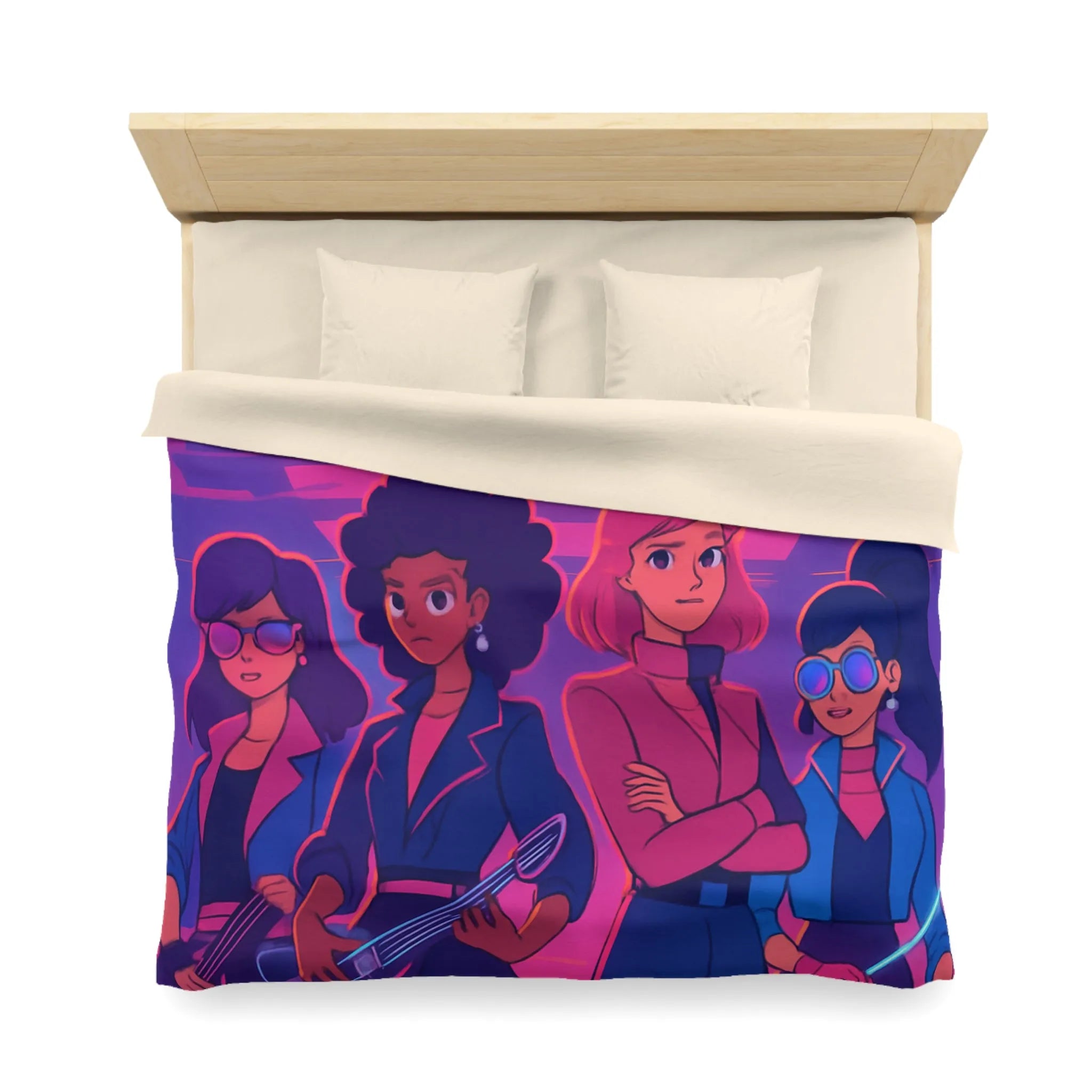 Énergisez Votre Chambre avec une Couette Musique Synthwave et Groupes de Rock Féminins