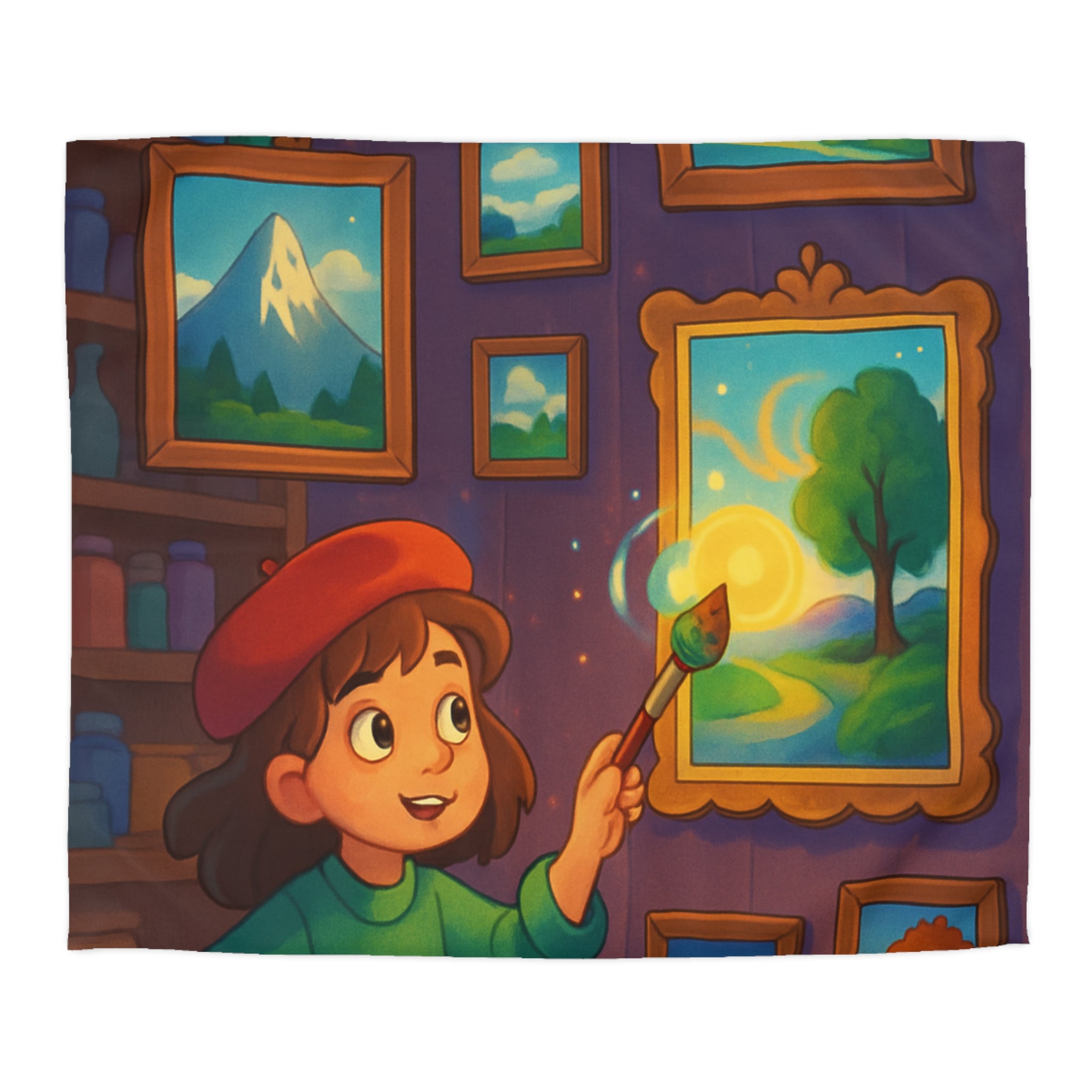 Housse de Couette Microfibre Illustration Unique Design Moderne Décoration Intérieure Raffinée