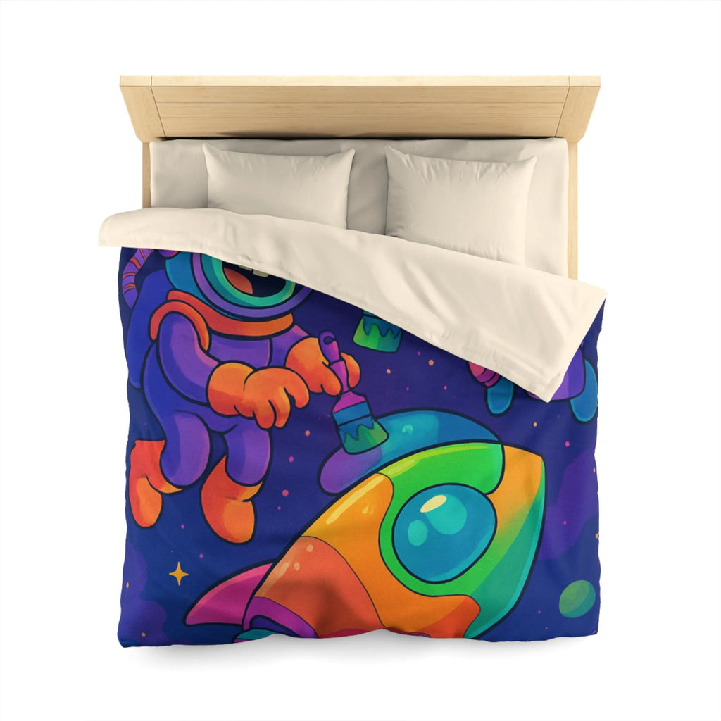 Housse de Couette Microfibre Art Graphique Contemporain Style Décoratif Chambre Tendance