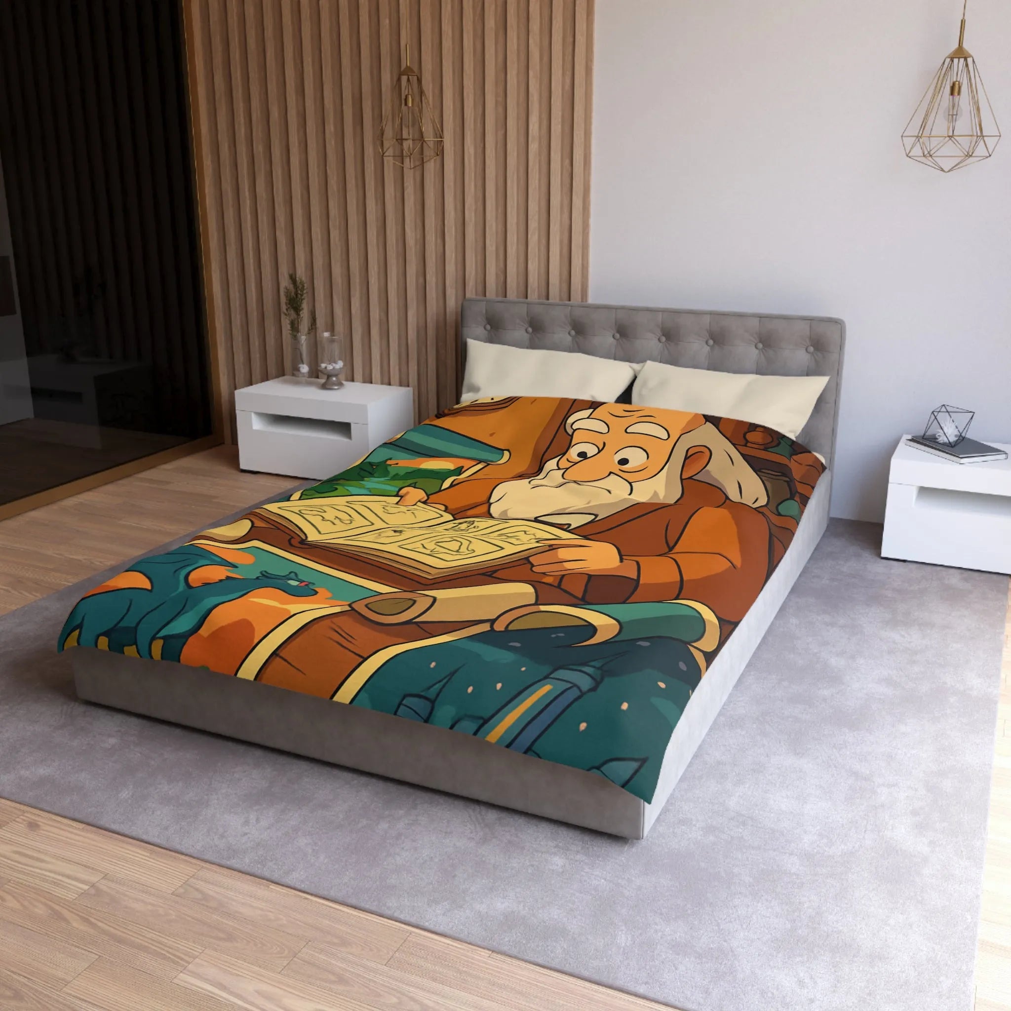 Explorez un monde magique avec cette housse de couette au design enchanteur et coloré