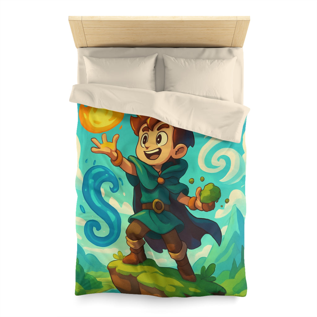 Housse de Couette Microfibre Motif Créatif Original Style Contemporain Chambre Élégante