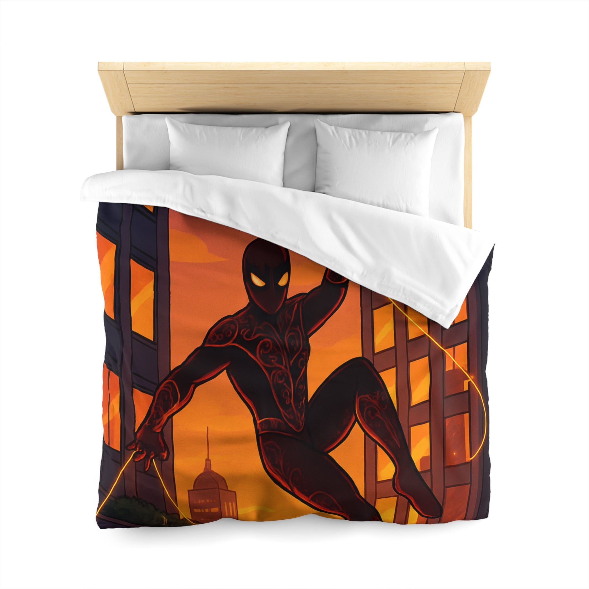 Housse de Couette Microfibre Design Artistique Moderne Décoration Chambre Confort Premium