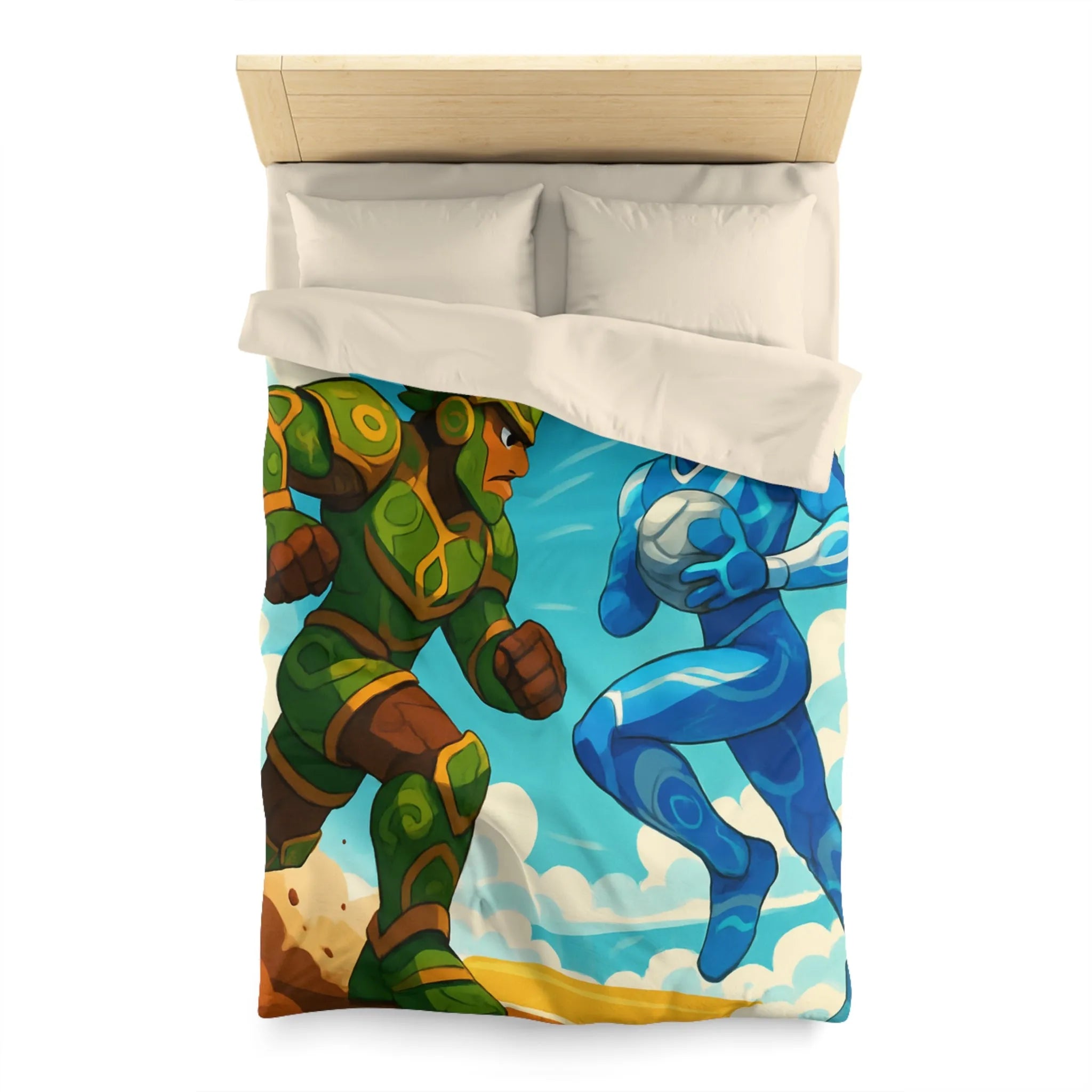 Énergie et Éléments Fusionnent dans un Duel Artistique Coloré pour Housse de Couette