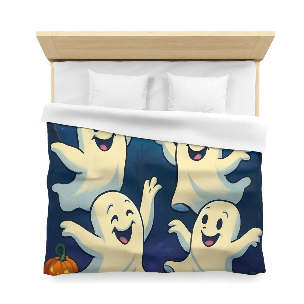 Housse de couette fantaisie avec esprits dansants sous lune et chauves-souris effrayantes