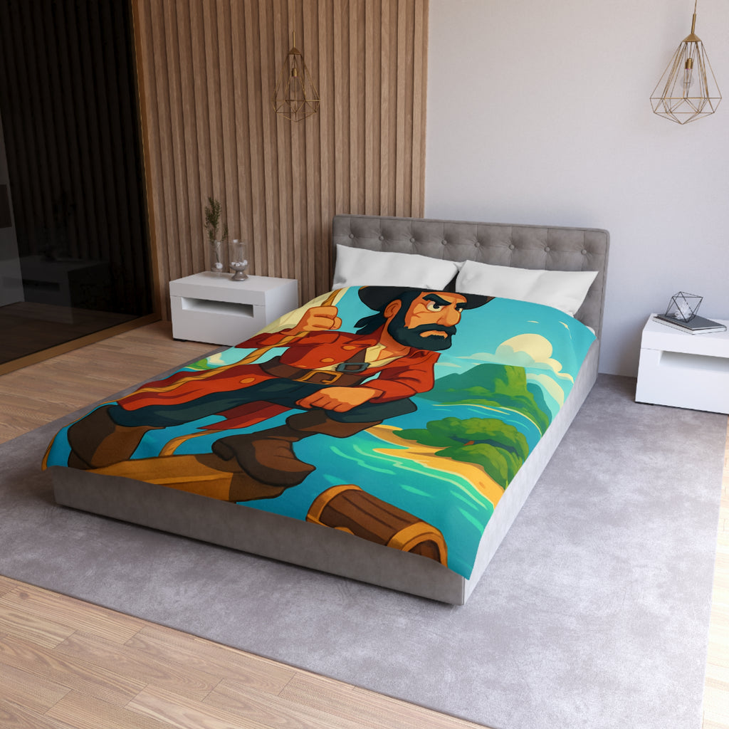 Housse de Couette Microfibre Illustration Unique Design Moderne Décoration Intérieure Raffinée