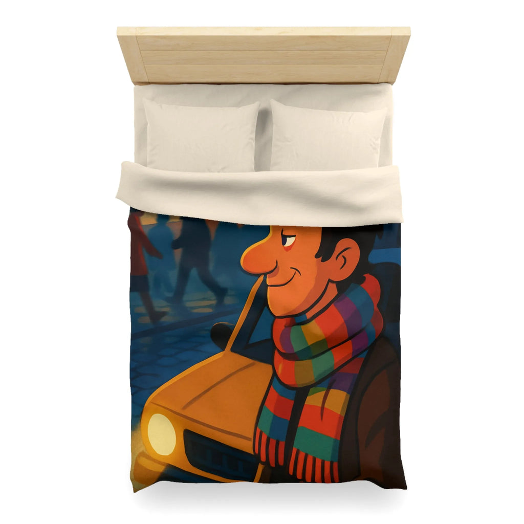 Housse de Couette Microfibre Art Graphique Contemporain Style Décoratif Chambre Tendance