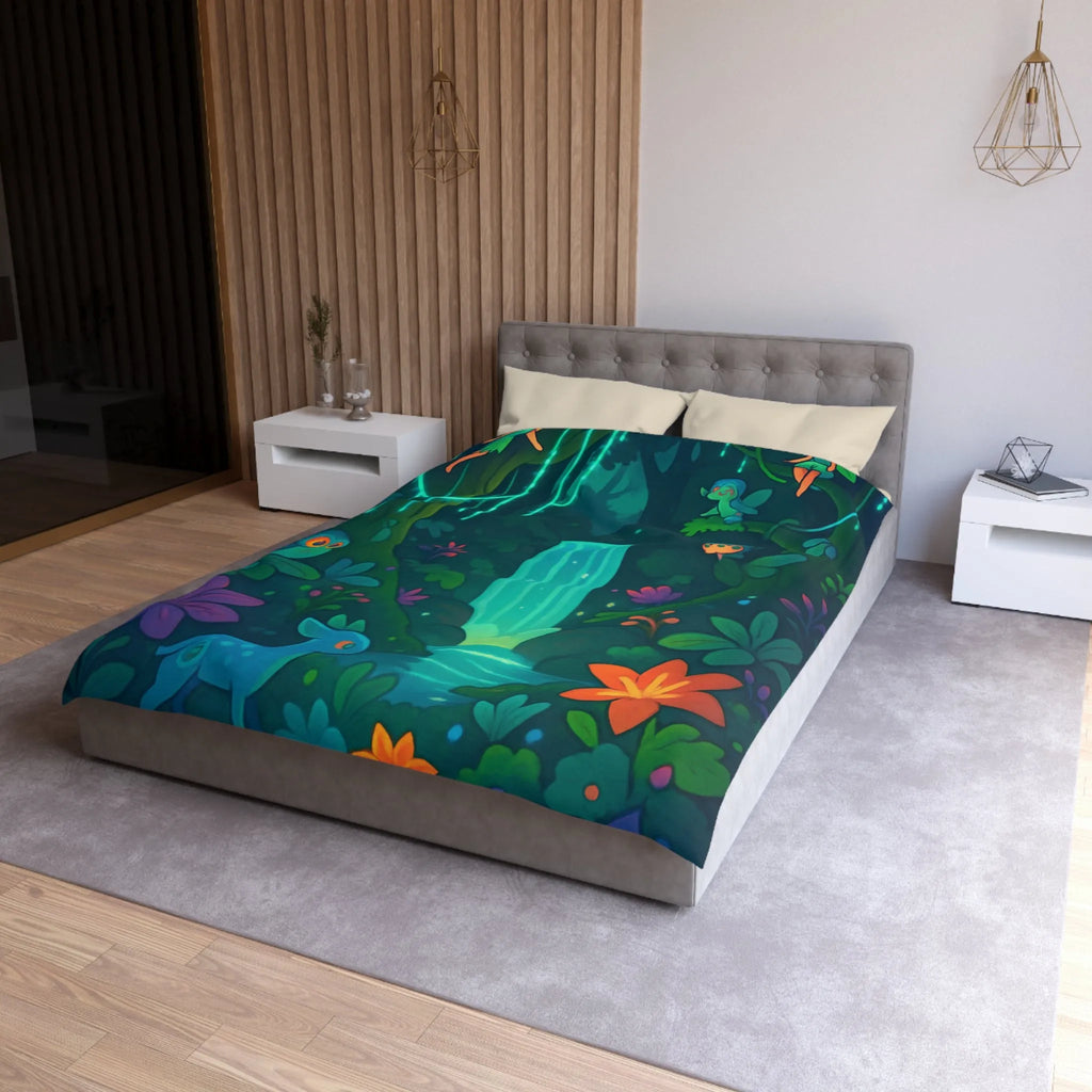 Housse de Couette Microfibre Art Graphique Contemporain Style Décoratif Chambre Tendance