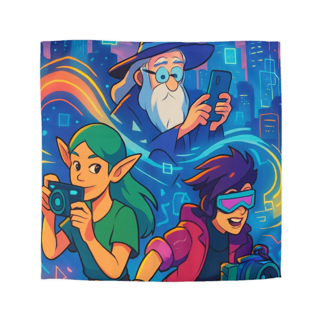 Explorez une Housse de Couette Magique avec Aventure Épique et Design Coloré de Personnages