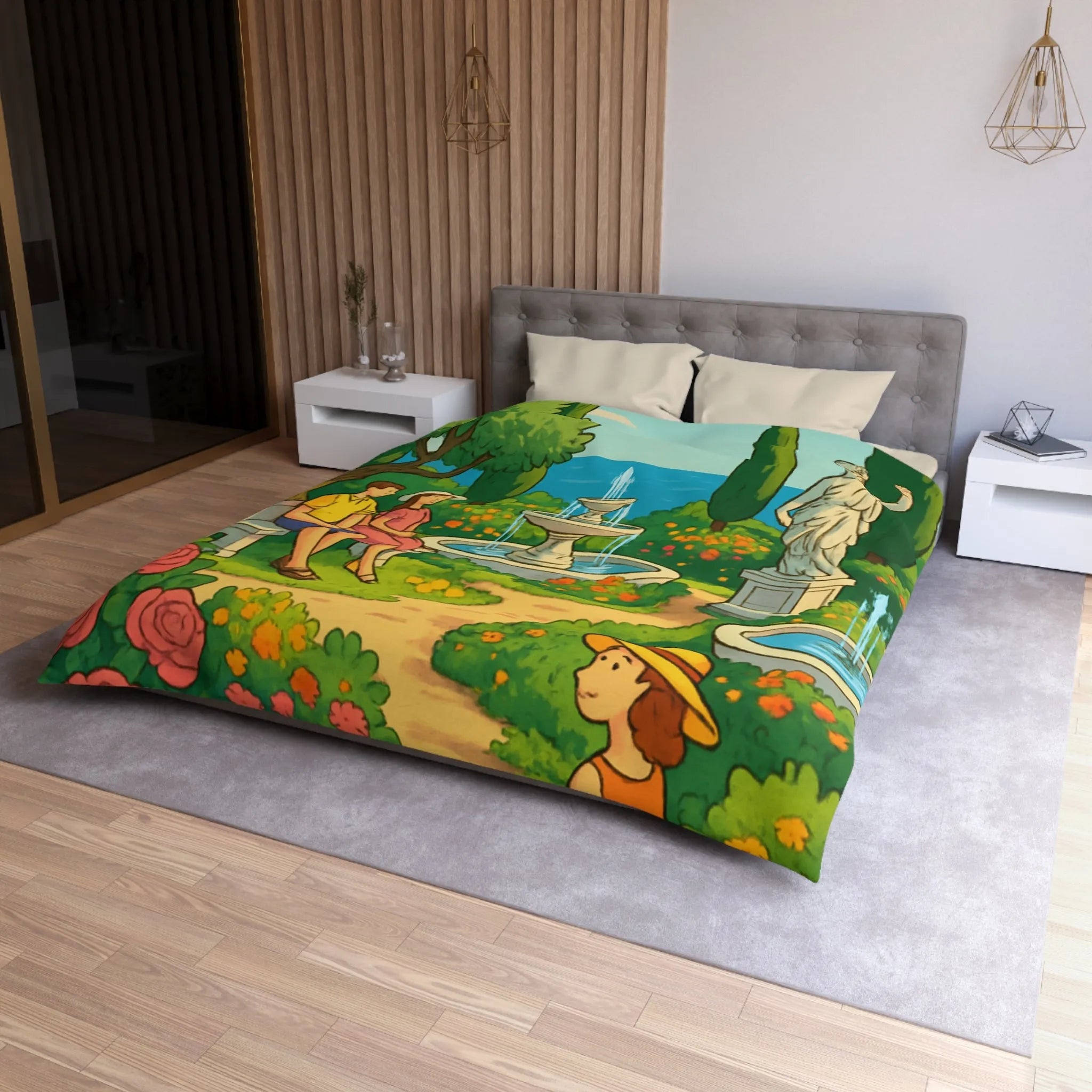 Housse de Couette Microfibre Création Artistique Moderne Design Exclusif Décoration Chambre