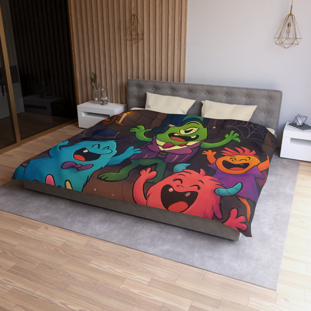 Housse de Couette Microfibre Design Artistique Moderne Décoration Chambre Confort Premium