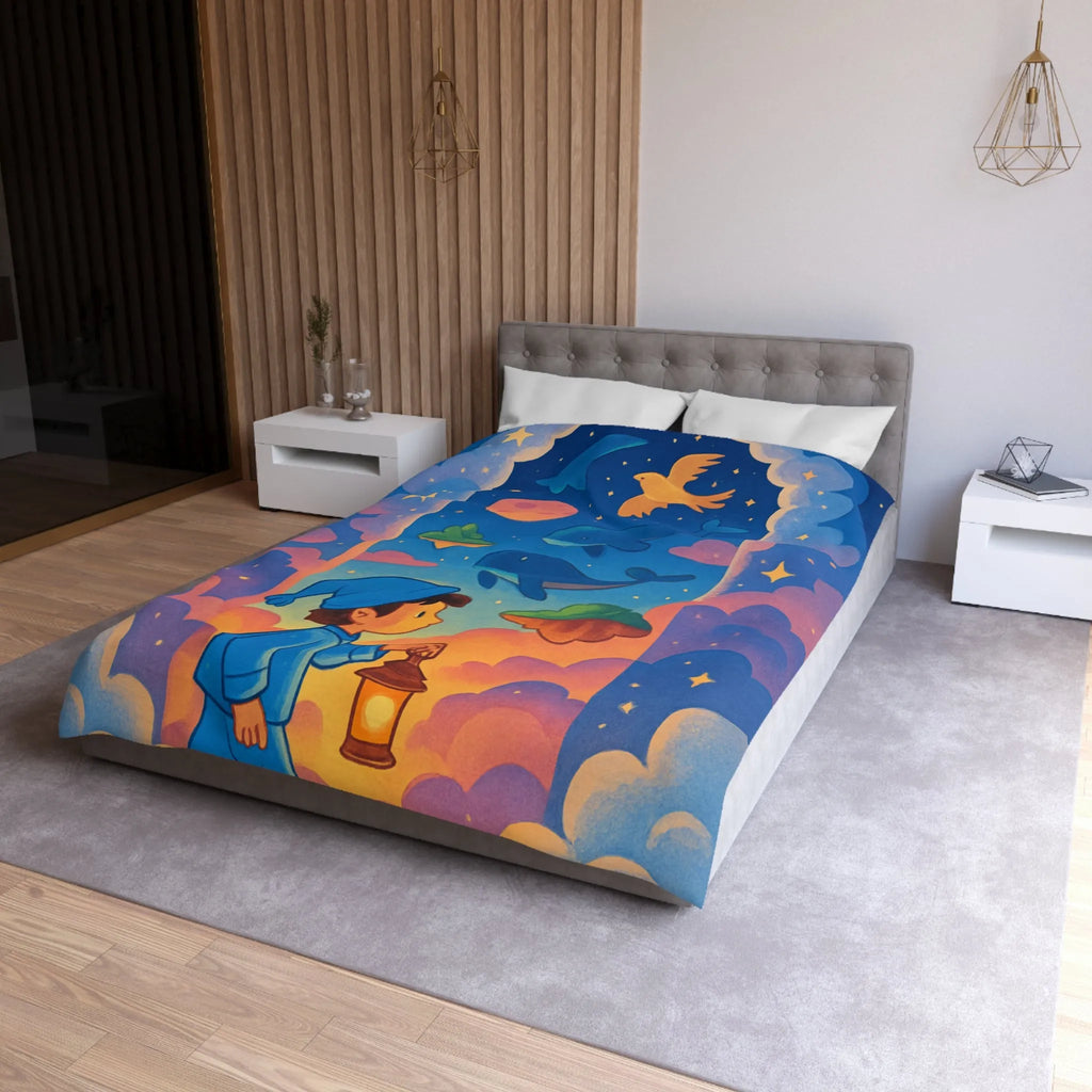 Housse de Couette Enfant : Voyage Imaginaire Étoilé pour Rêves Enchantés et Doux Sommeil