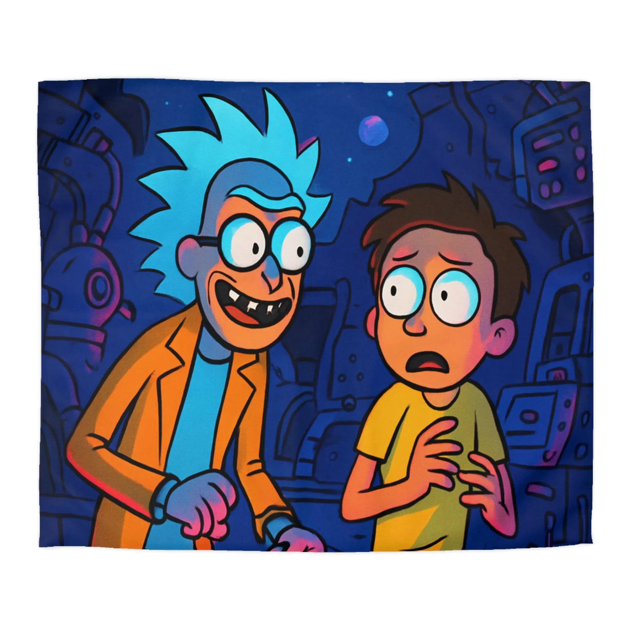 Housse de Couette Microfibre Art Graphique Contemporain Style Décoratif Chambre Tendance