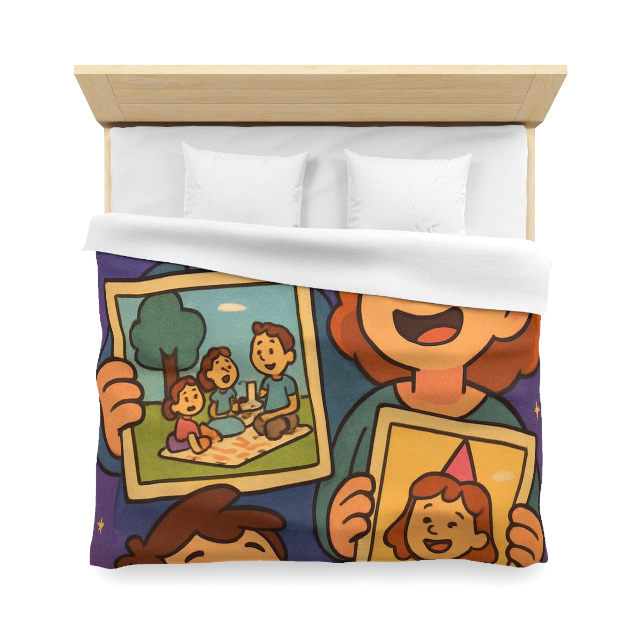 Housse de Couette Microfibre Design Artistique Moderne Décoration Chambre Confort Premium