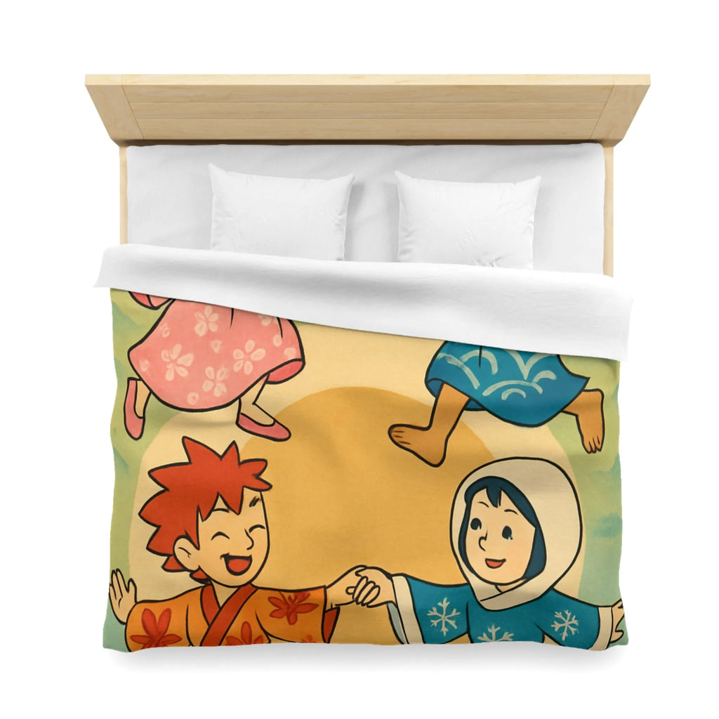 Housse de Couette Microfibre Art Graphique Contemporain Style Décoratif Chambre Tendance