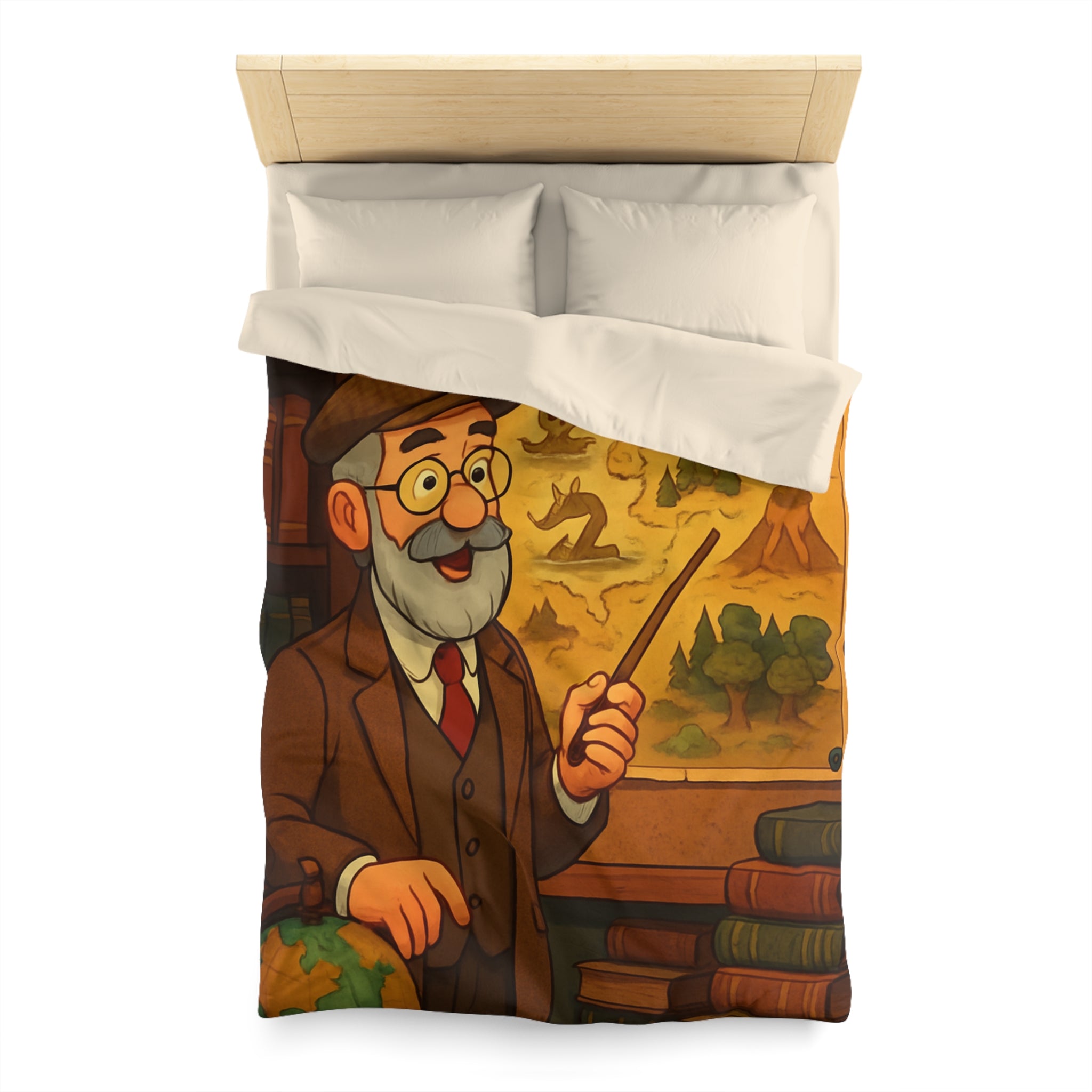 Housse de Couette Microfibre Illustration Unique Design Moderne Décoration Intérieure Raffinée