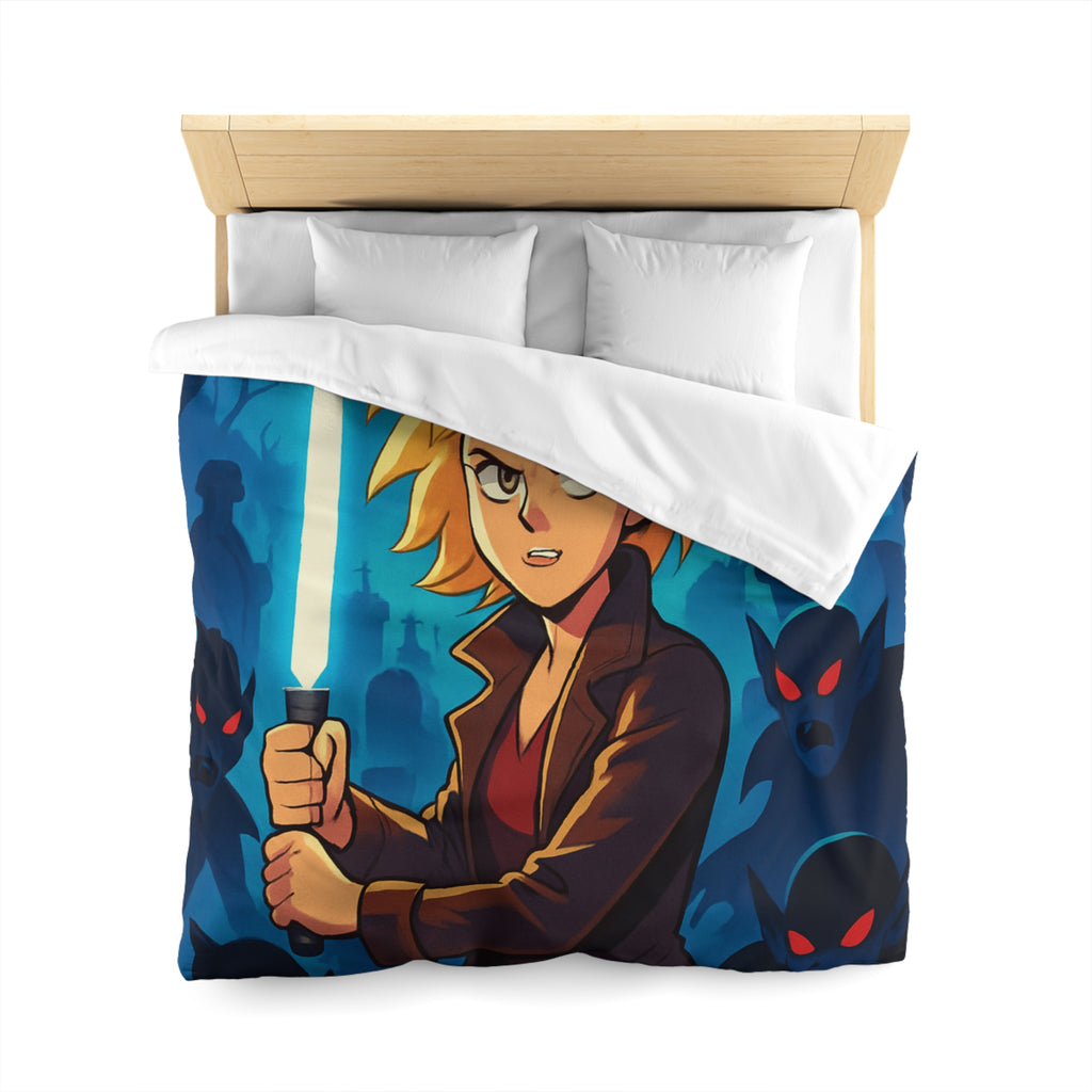 Housse de Couette Microfibre Motif Créatif Original Style Contemporain Chambre Élégante