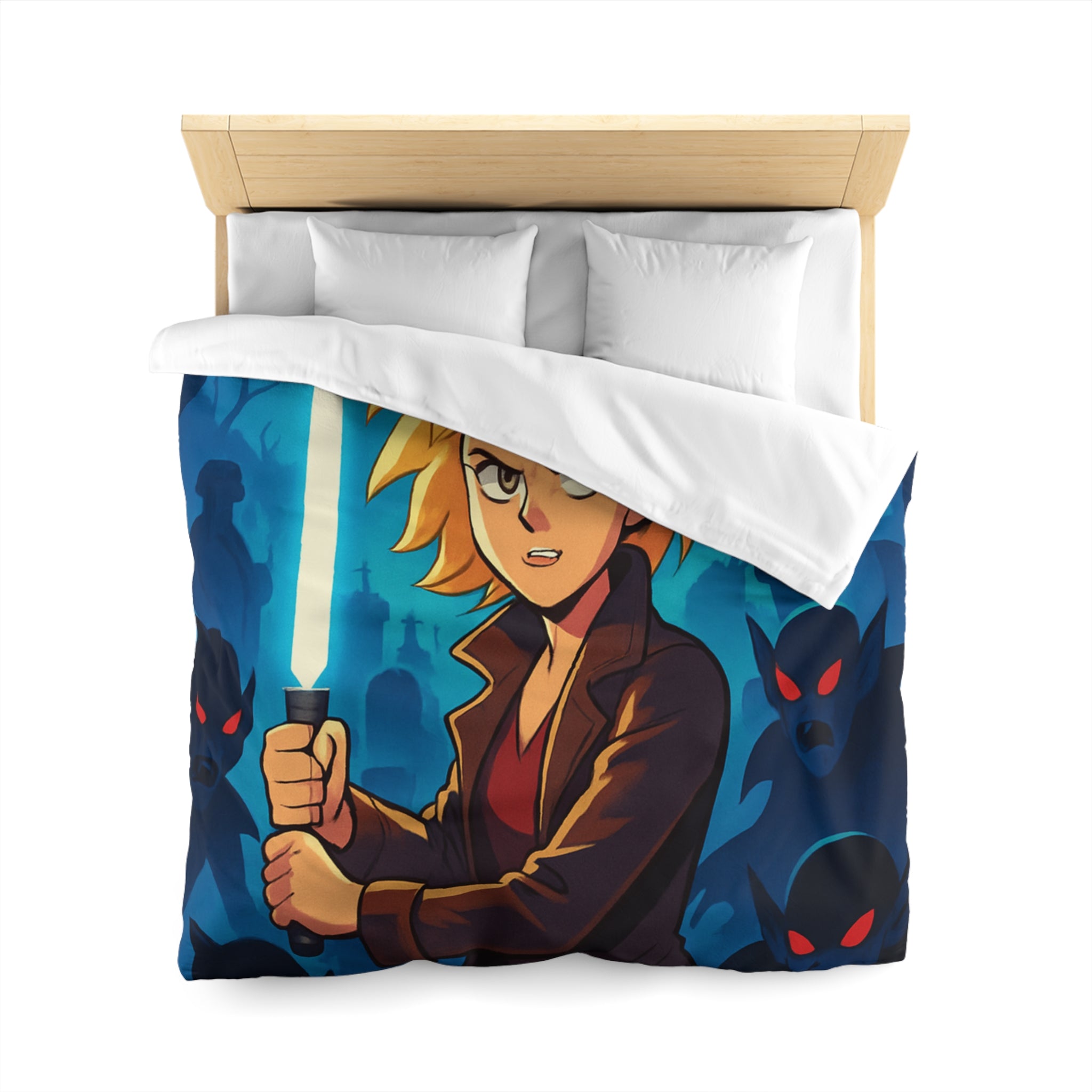 Housse de Couette Microfibre Motif Créatif Original Style Contemporain Chambre Élégante