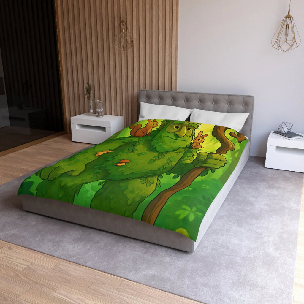 Housse de Couette Enchantée avec Géant Végétal et Forêt de Rêve pour Enfants Héritage