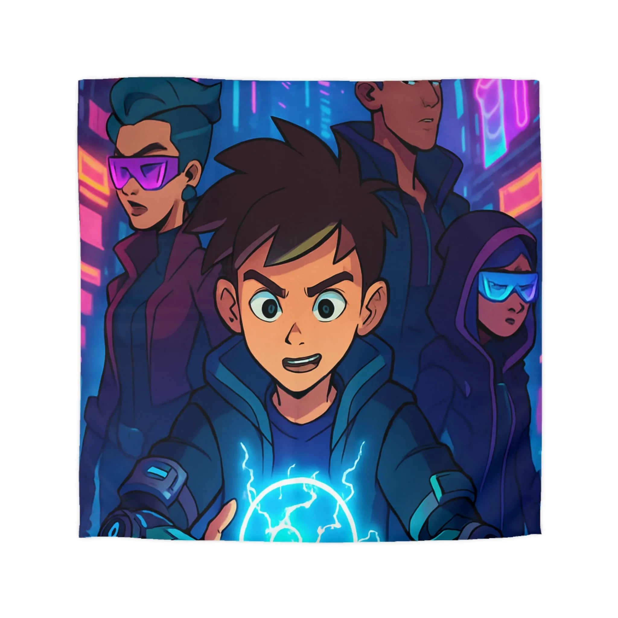 Housse de Couette Microfibre Art Graphique Contemporain Style Décoratif Chambre Tendance