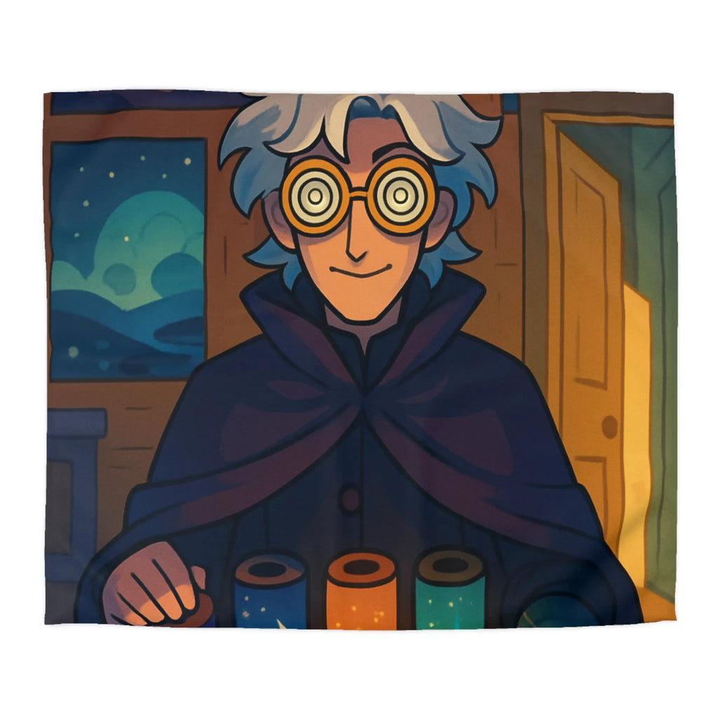 Housse de couette magique avec design nocturne sur fond de lune et étoiles