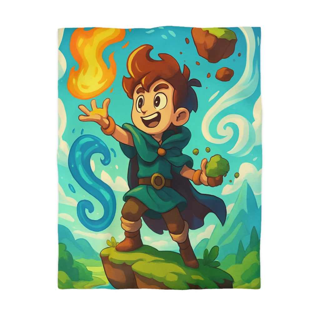 Housse de Couette Microfibre Motif Créatif Original Style Contemporain Chambre Élégante