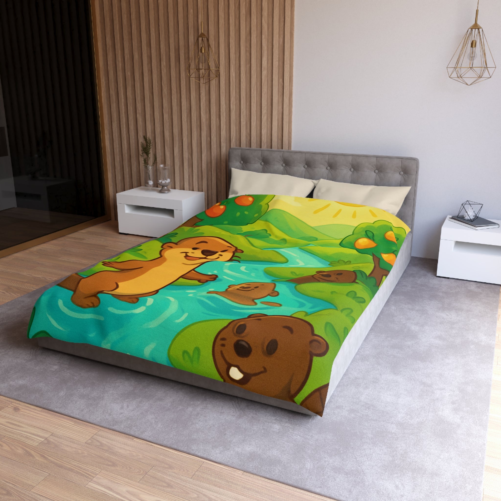 Housse de Couette Microfibre Création Artistique Moderne Design Exclusif Décoration Chambre