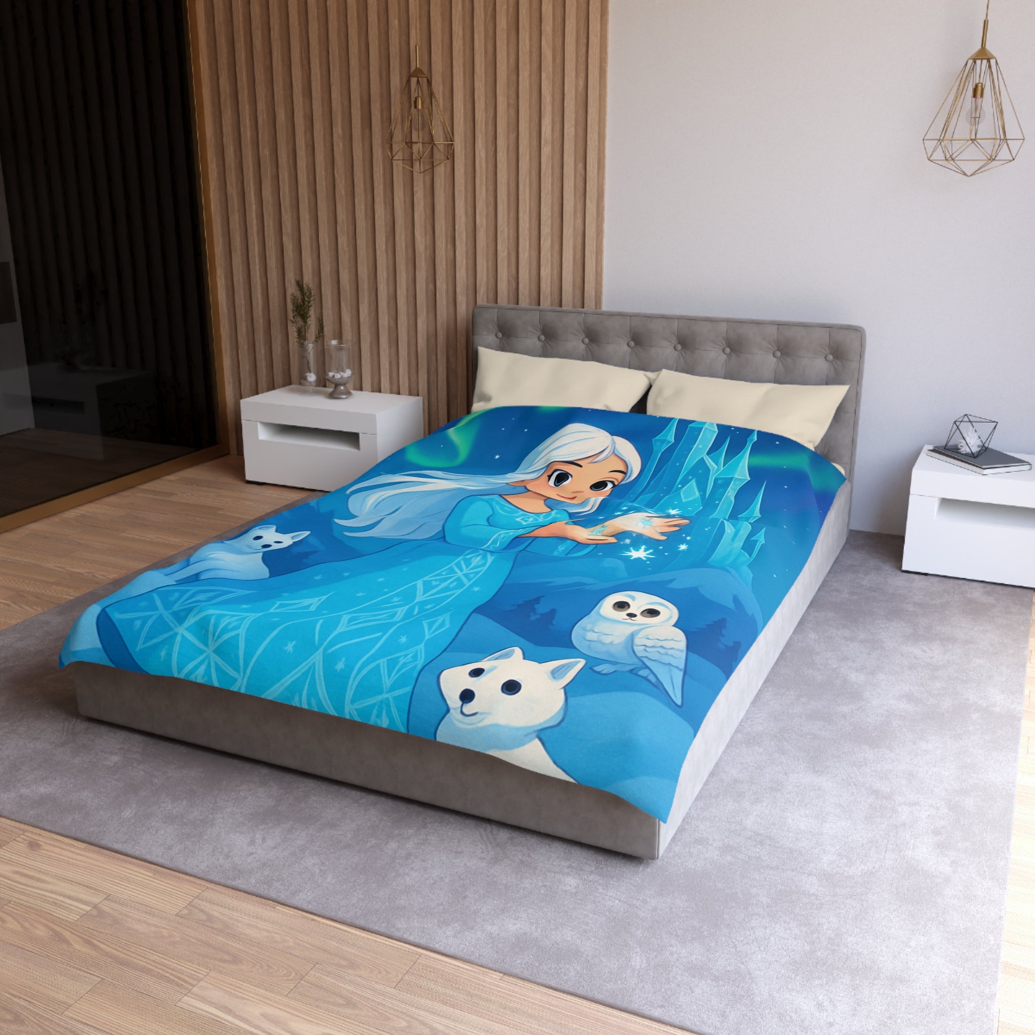 Housse de Couette Microfibre Motif Créatif Original Style Contemporain Chambre Élégante