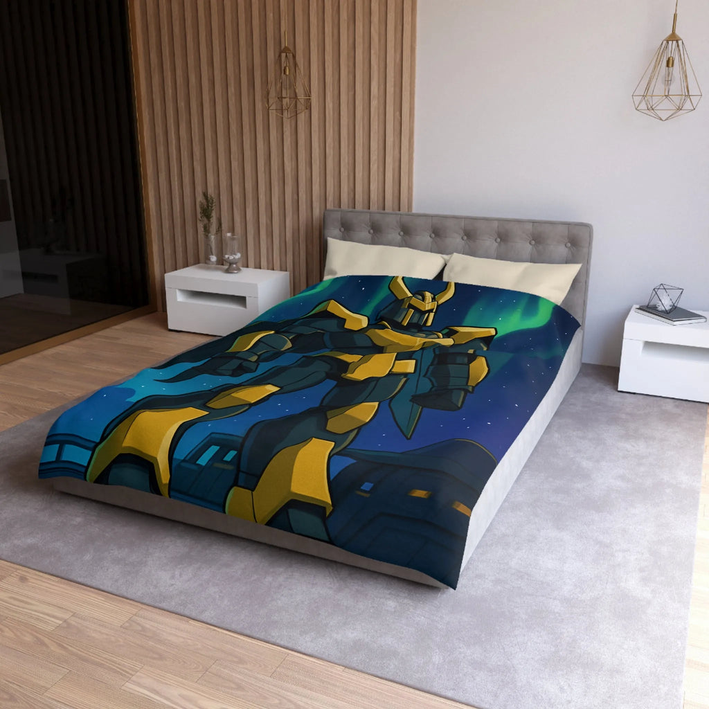 Housse de Couette Microfibre Art Graphique Contemporain Style Décoratif Chambre Tendance