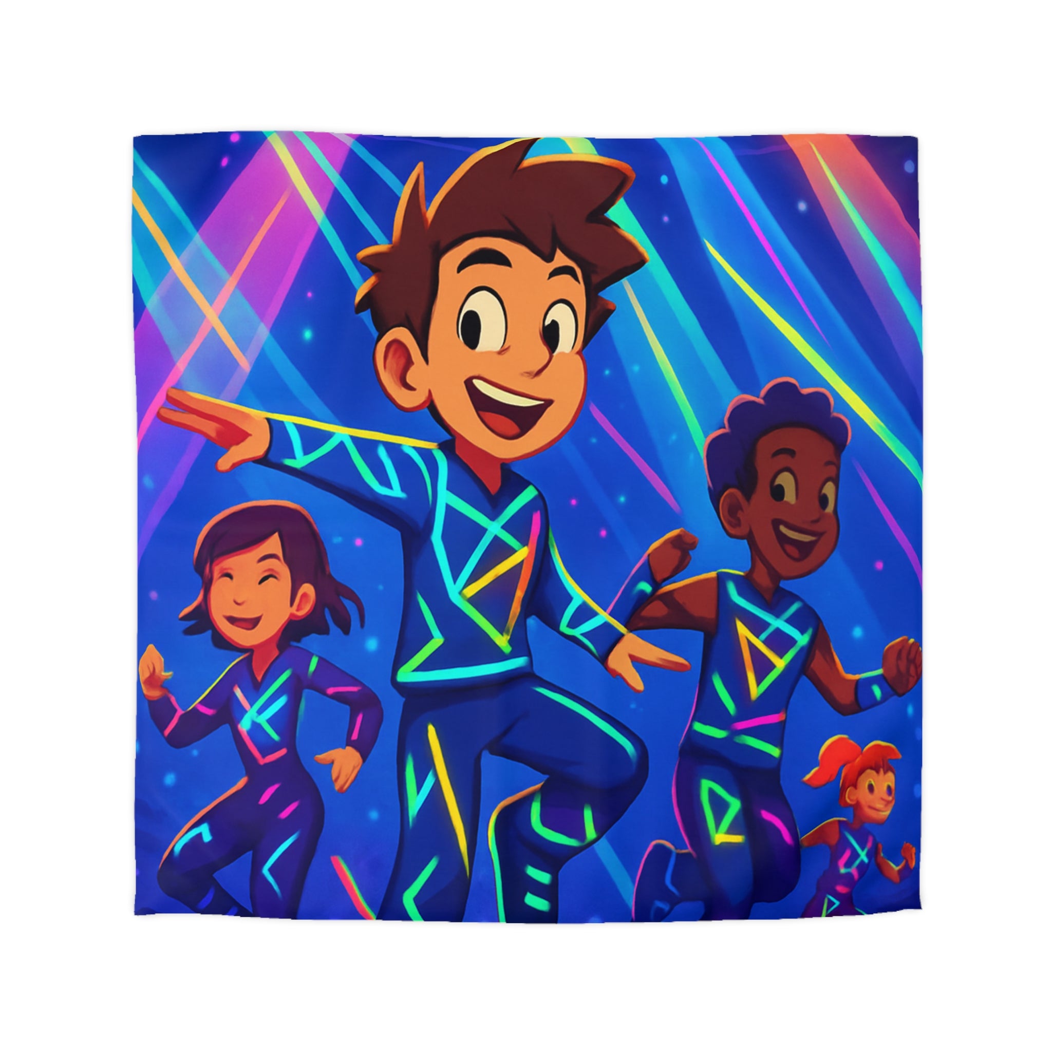 Housse de Couette Microfibre Illustration Unique Design Moderne Décoration Intérieure Raffinée