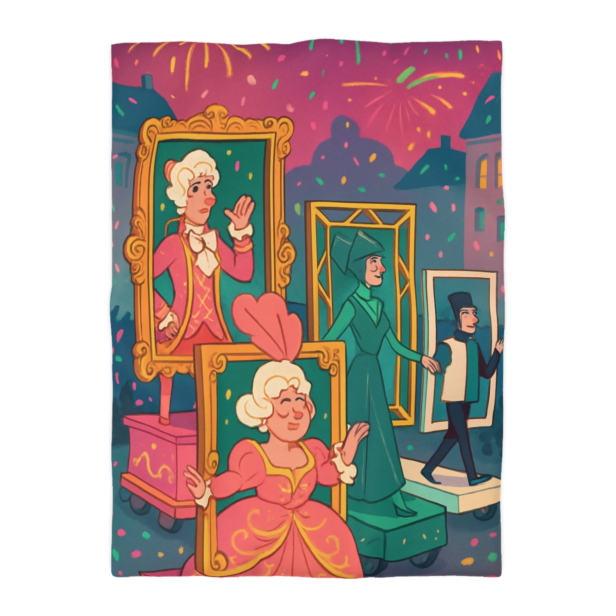 Rêveries Festives : Motifs Baroques Animés pour Embellir Votre Chambre à Coucher